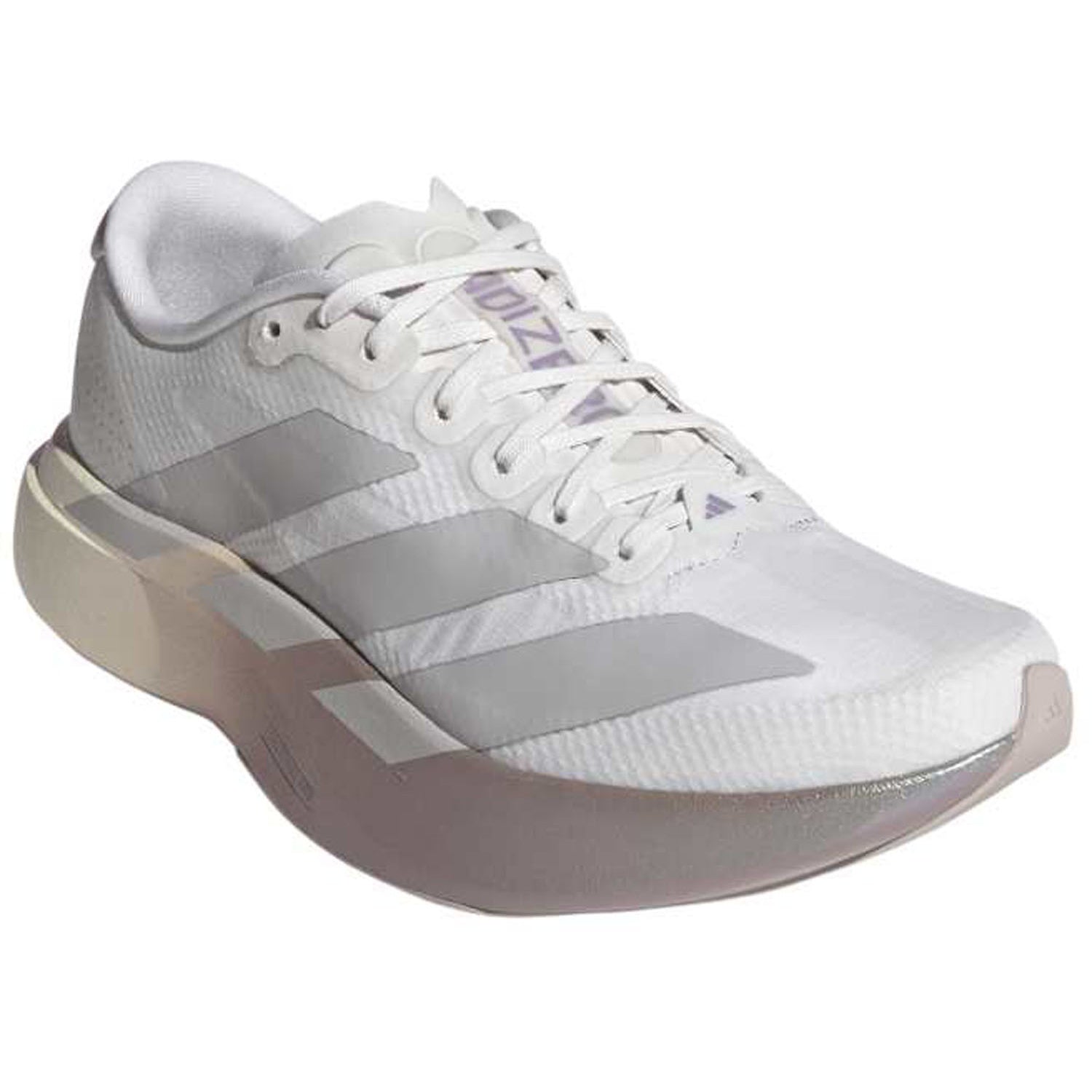 adidas ADIZERO EVO SL WOVEN（Women's）クリスタルホワイト/グレーツー/マットパープルメタリック