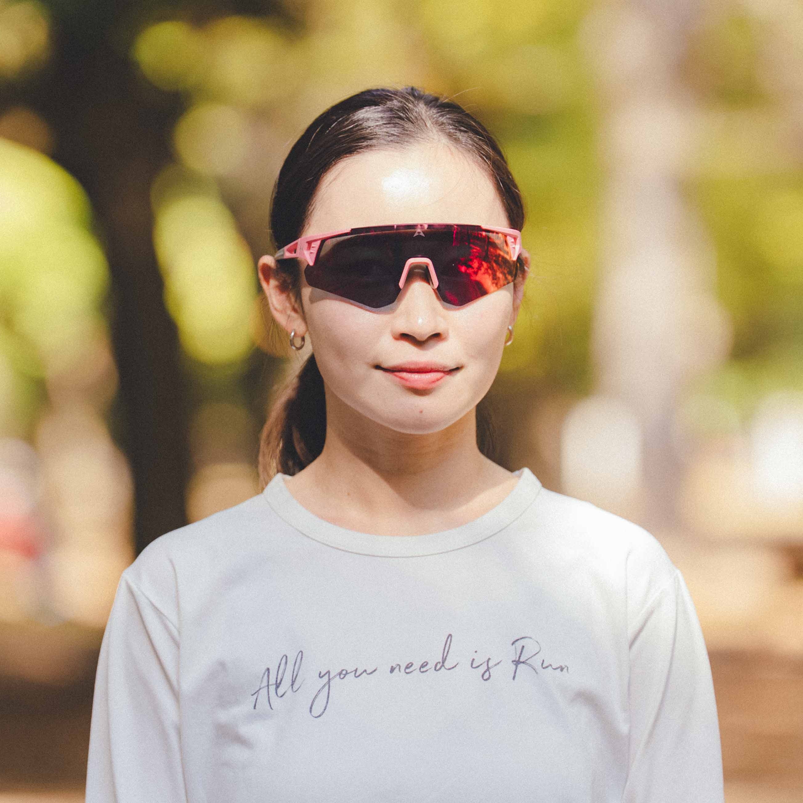 ALTALIST HAYATE R1 (Smoky Pink Frame / Dark Red Mirror Lens)