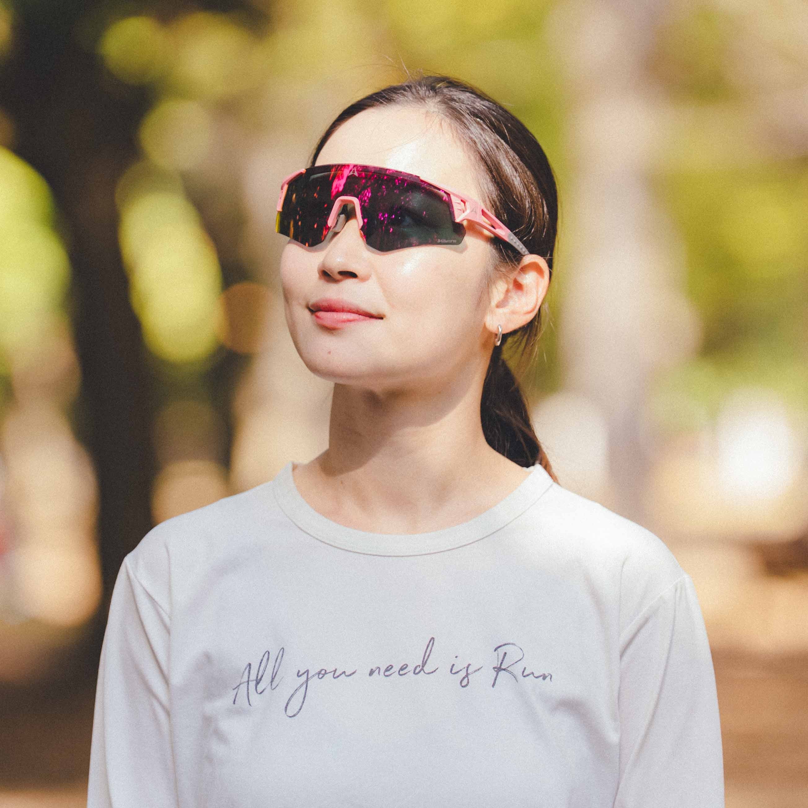 ALTALIST HAYATE R1 (Smoky Pink Frame / Dark Red Mirror Lens)