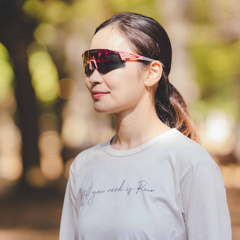 ALTALIST HAYATE R1 (Smoky Pink Frame / Dark Red Mirror Lens)