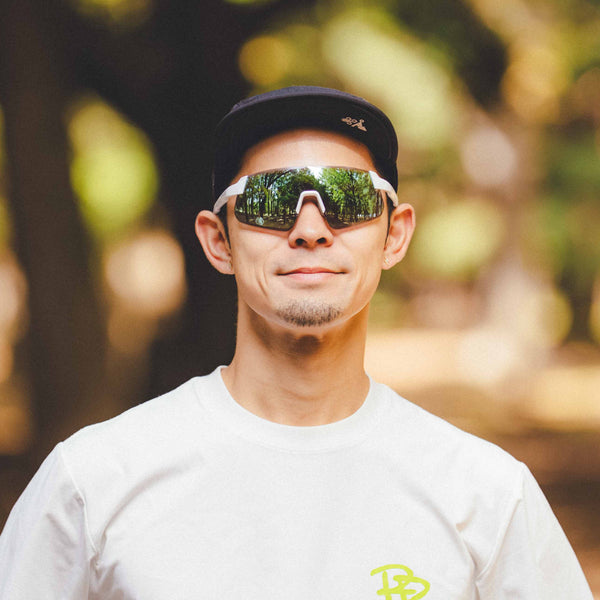 ALTALIST HAYATE R2 (Glossy White Temple / Blue Mirror VIV20 Lens)