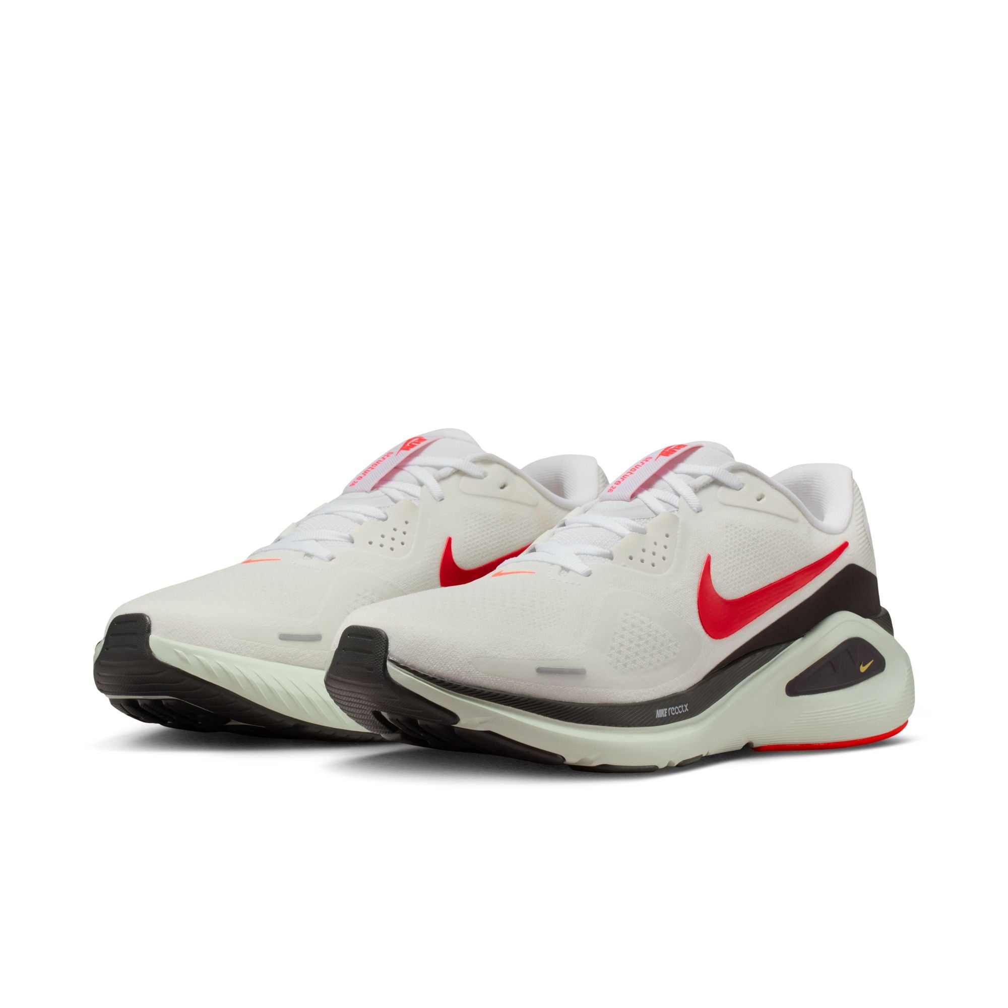 NIKE Structure 26 (Men's) WHITE/BRT CRIMSON-MED ASH-SPRUCE AURA-TOPAZ GOLD