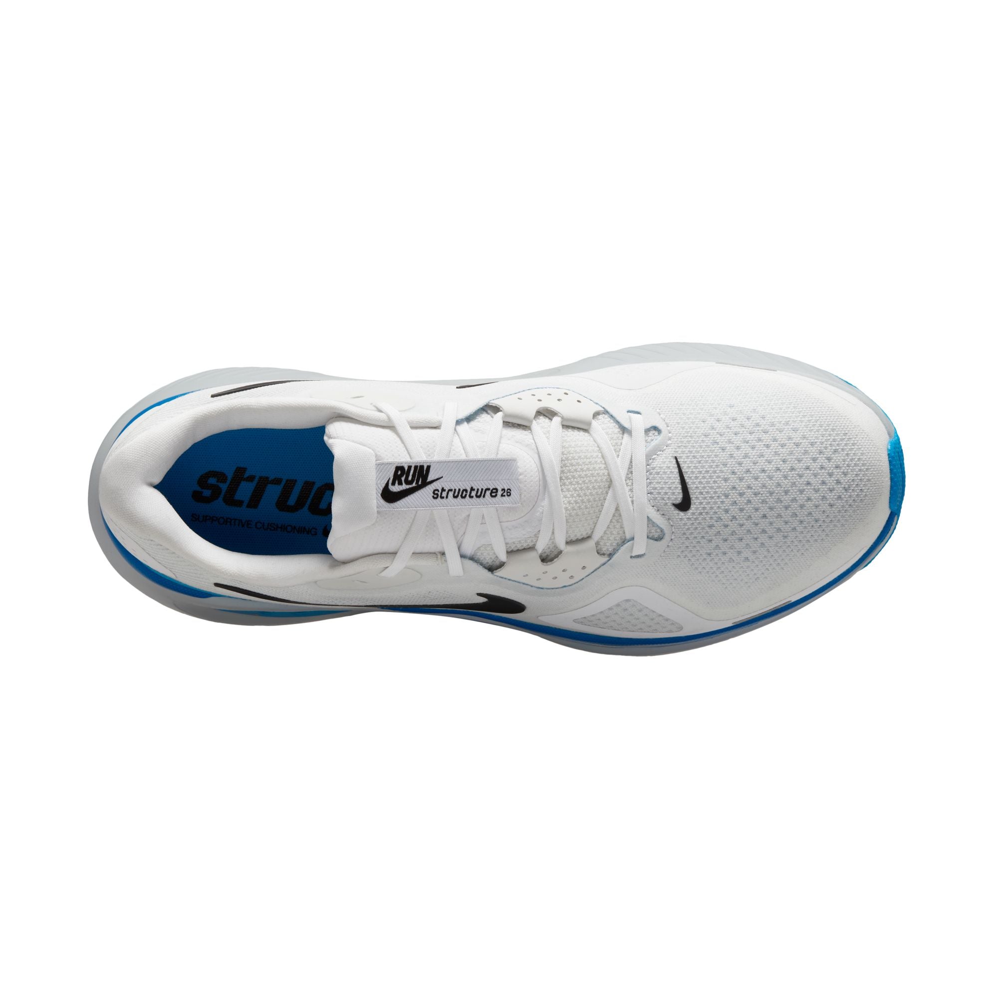 NIKE Structure 26 (Men's) WHITE/BLACK-BLUE HERO-PURE PLATINUM