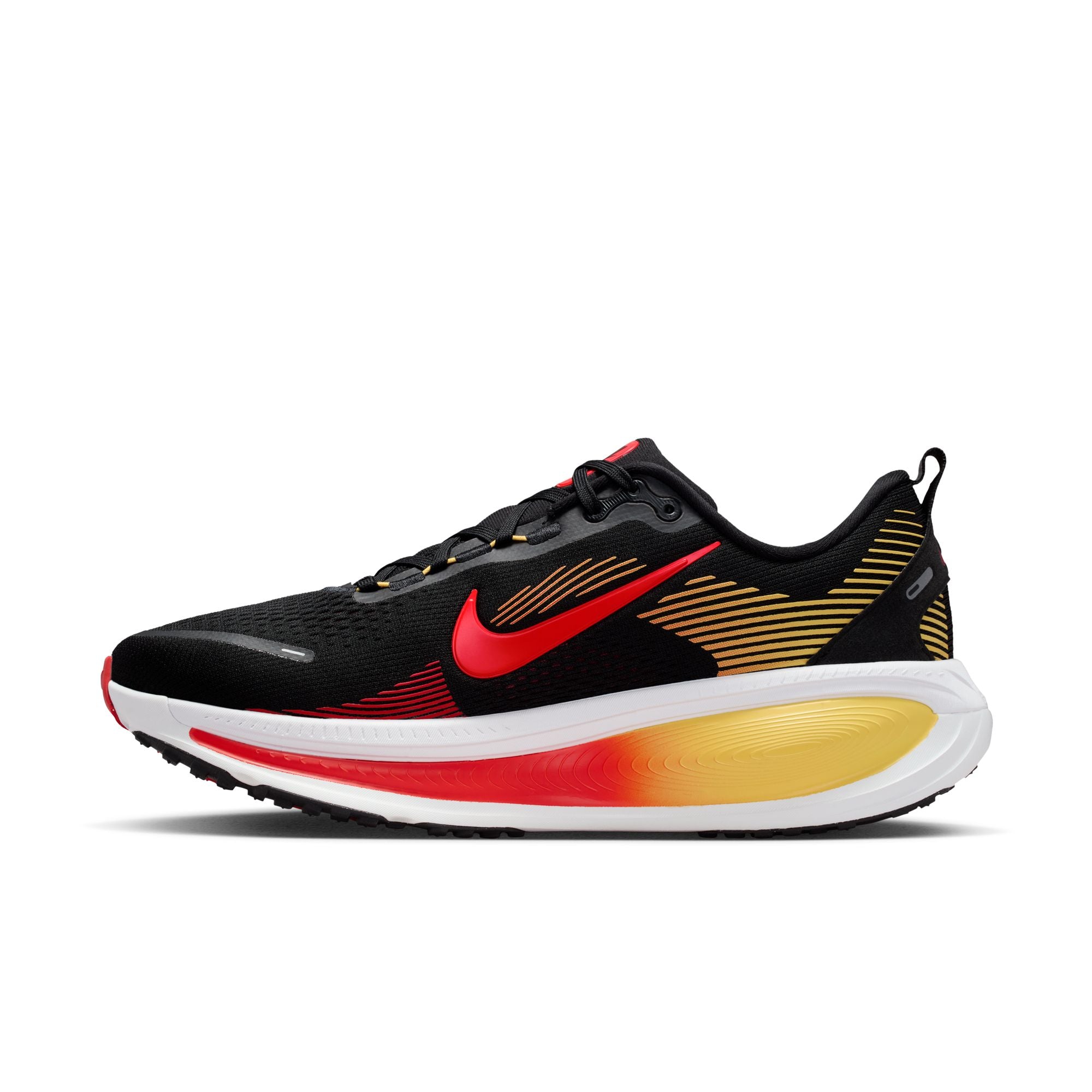 NIKE Vomero 18 (Men's) BLACK/BRT CRIMSON-LT CRIMSON-TOPAZ GOLD-WHITE-TEAM RED