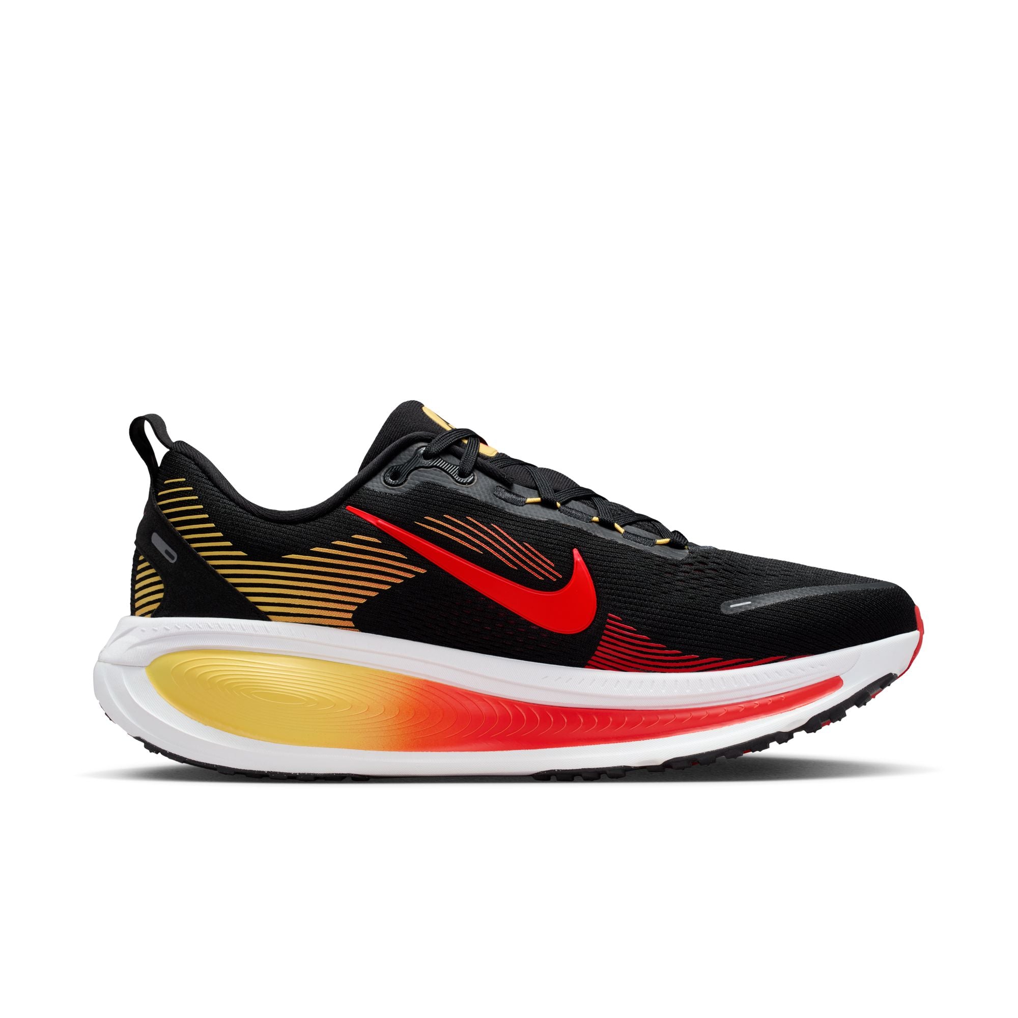 NIKE Vomero 18 (Men's) BLACK/BRT CRIMSON-LT CRIMSON-TOPAZ GOLD