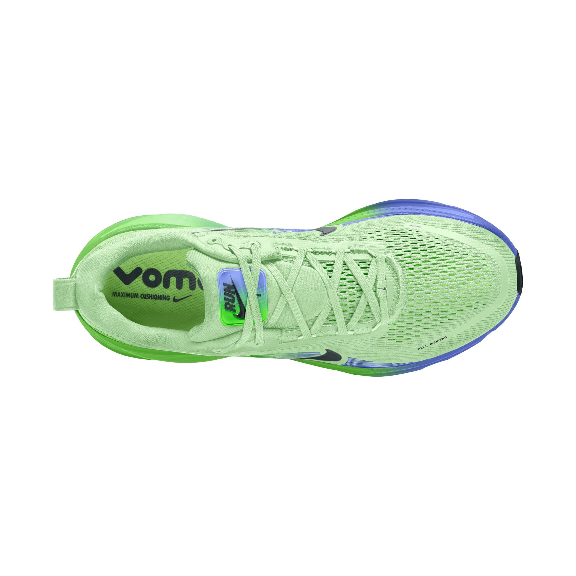 NIKE Vomero 18 (Men's) WHITE/BLACK SPRUCE-VOLT TINT-SAPPHIRE-LIME BLAST