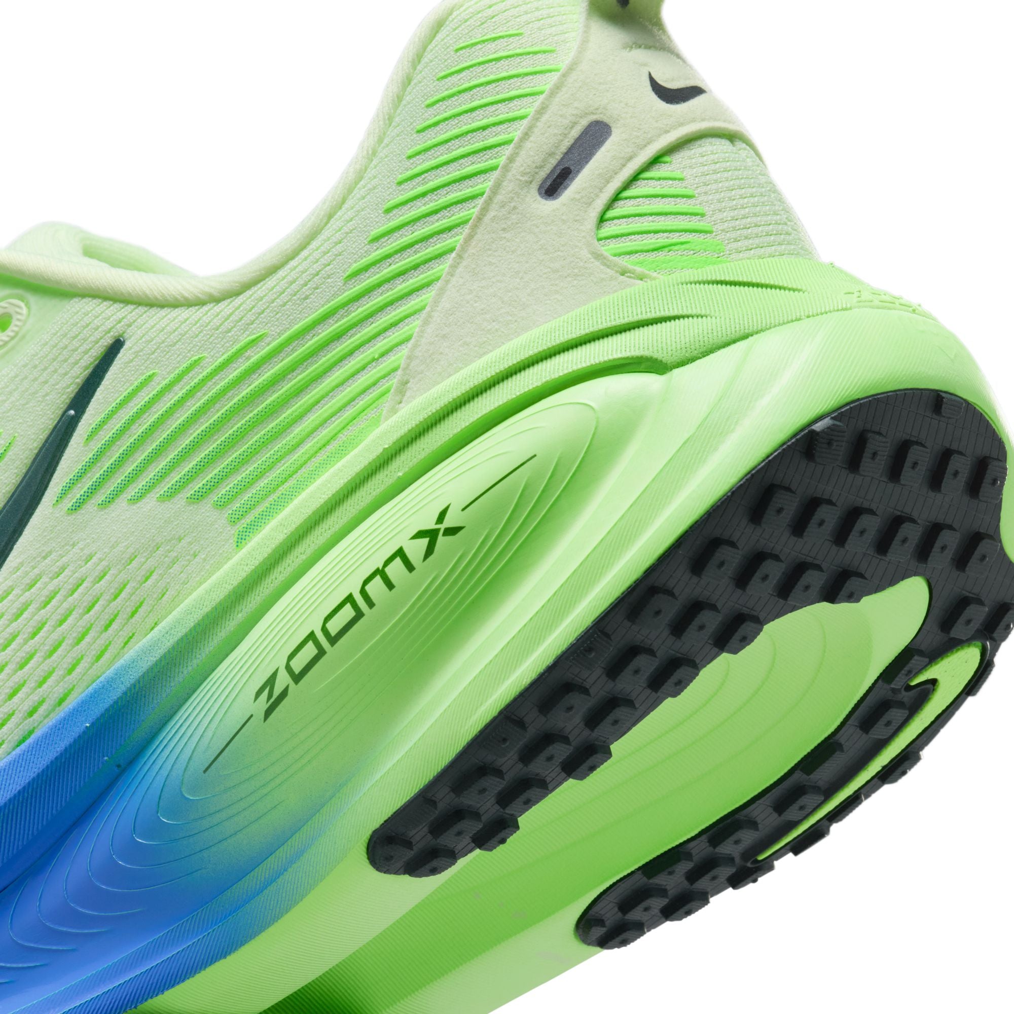 NIKE Vomero 18 (Men's) WHITE/BLACK SPRUCE-VOLT TINT-SAPPHIRE-LIME BLAST
