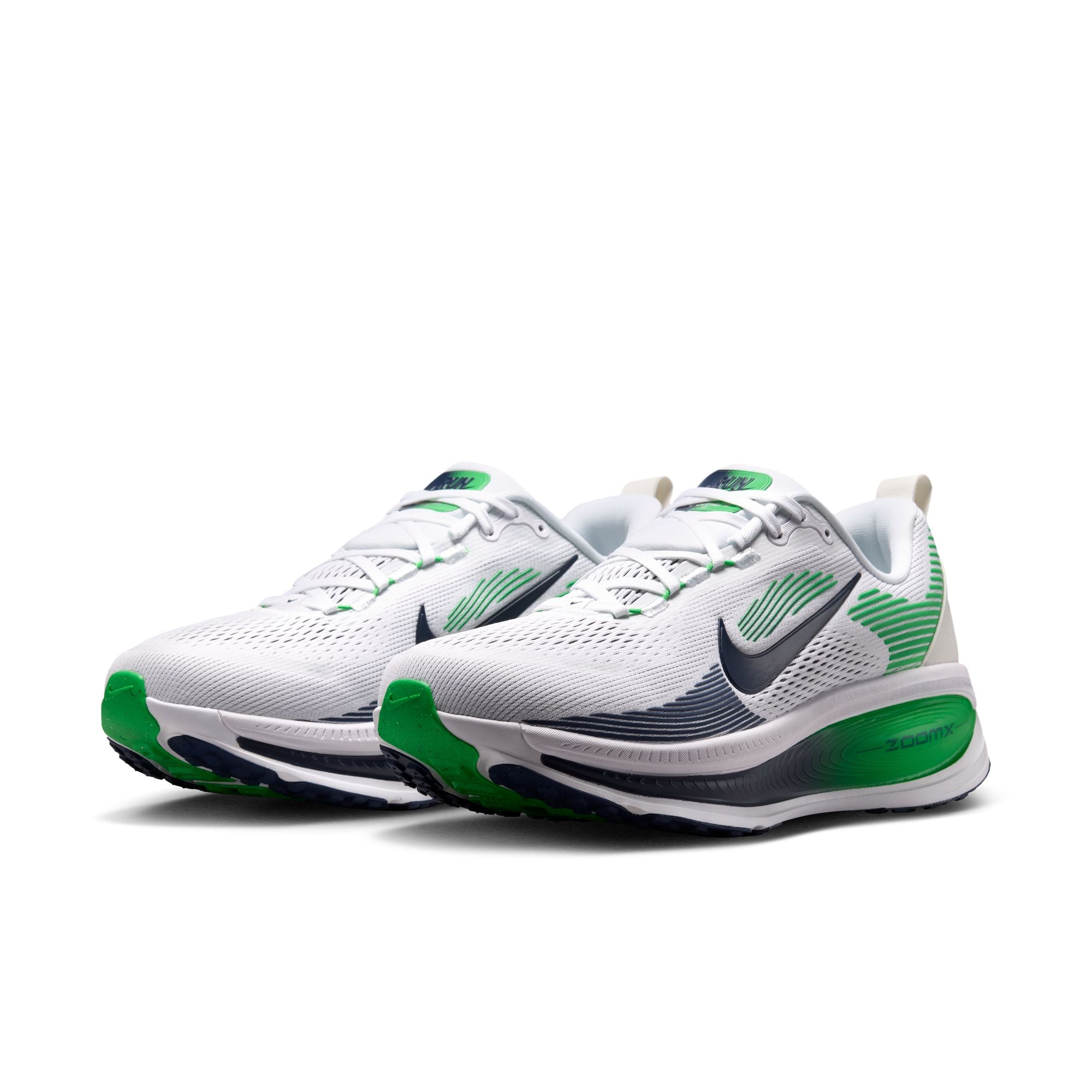NIKE Vomero 18 (Men's) WHITE/MIDNIGHT NAVY-GREEN SPARK