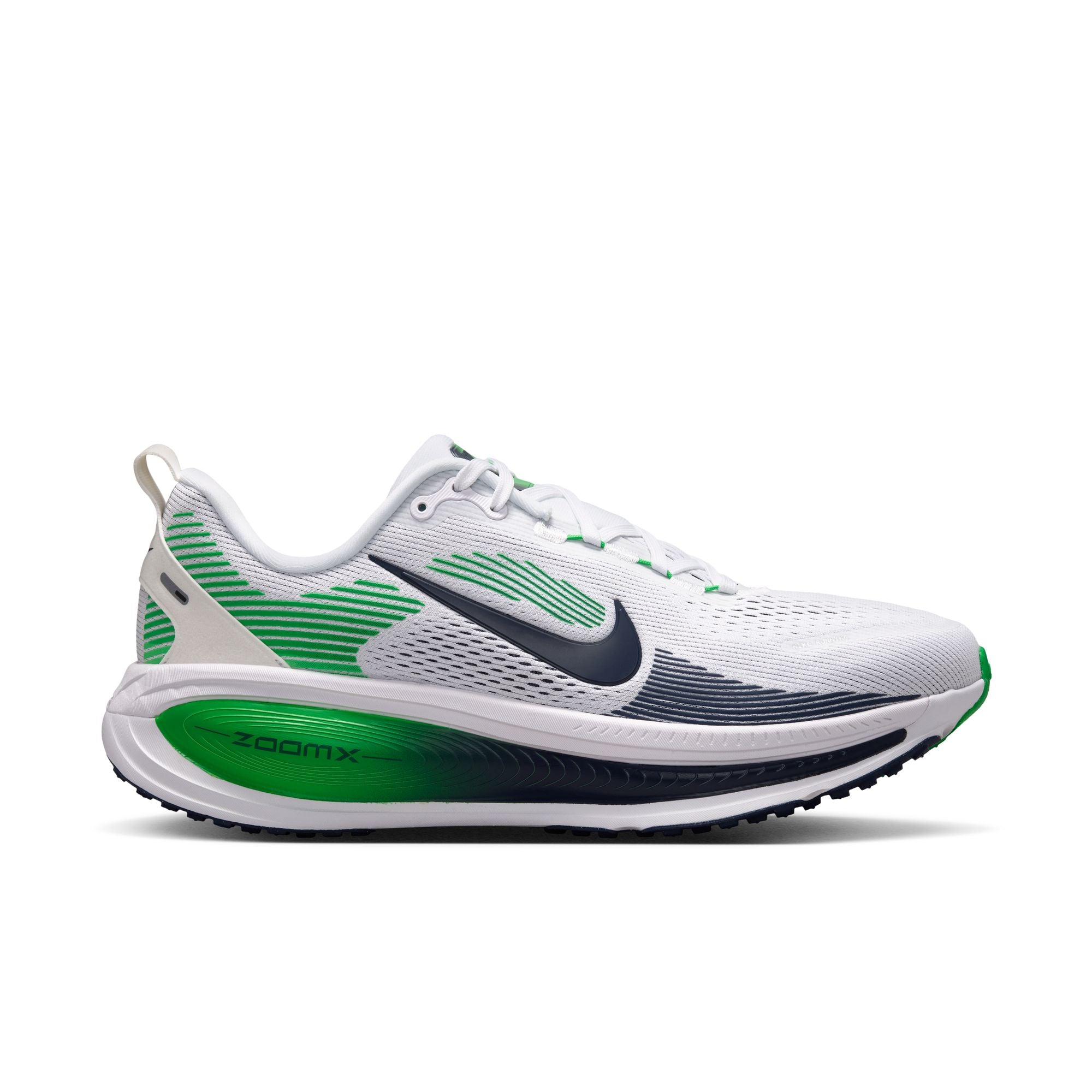 NIKE Vomero 18 (Men's) WHITE/MIDNIGHT NAVY-GREEN SPARK