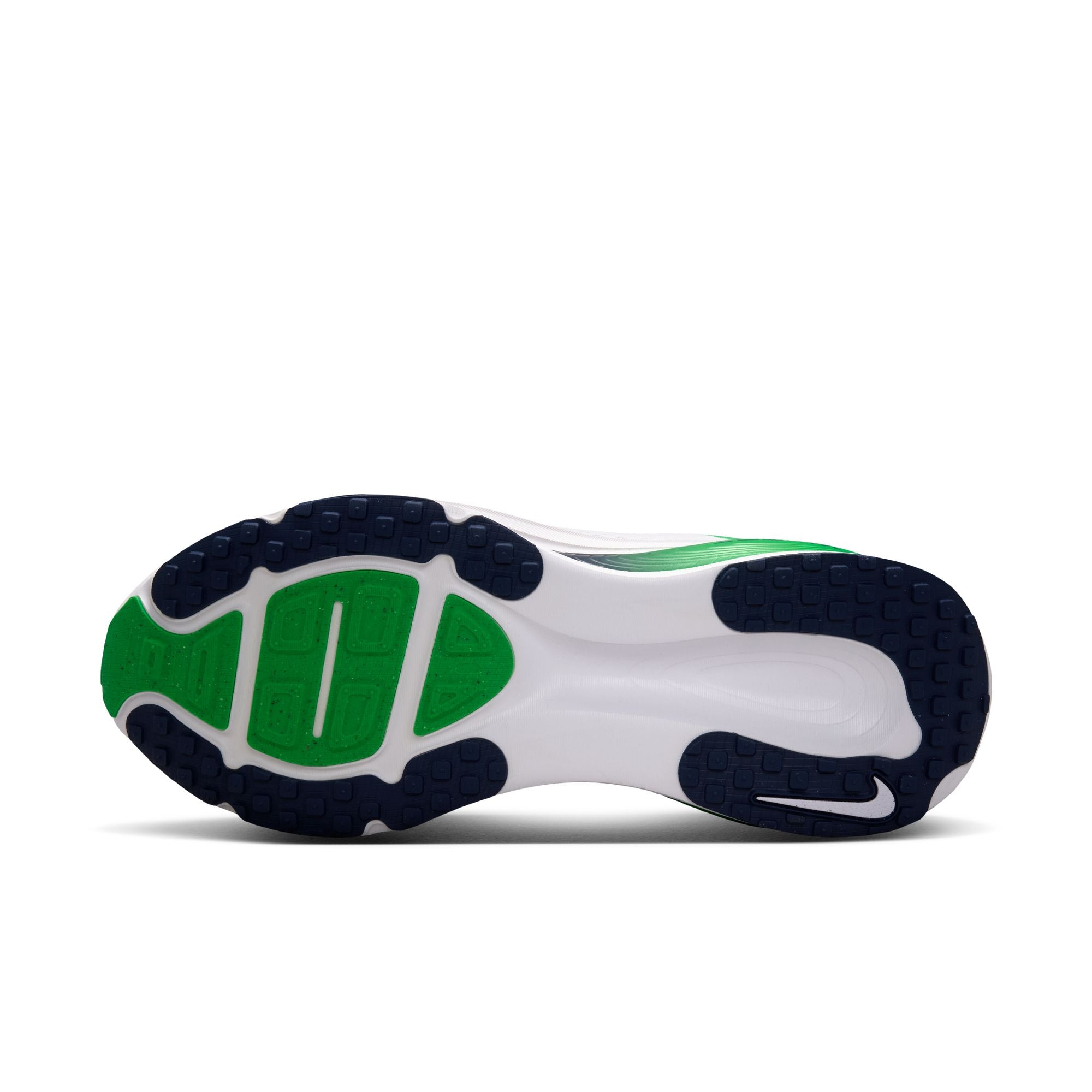 NIKE Vomero 18 (Men's) WHITE/MIDNIGHT NAVY-GREEN SPARK