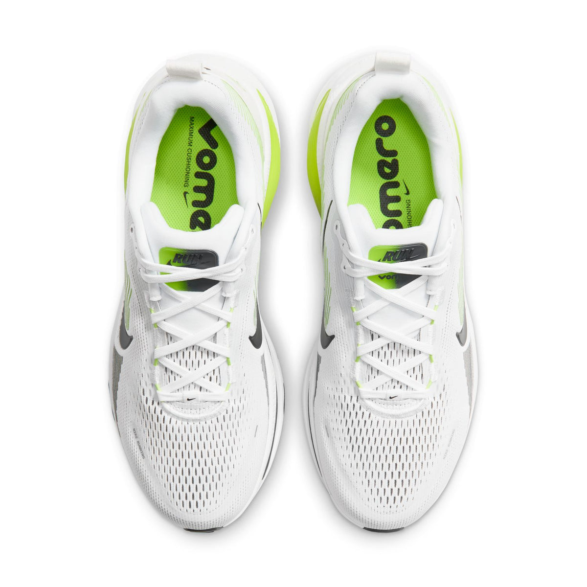 NIKE Vomero 18 (Men's) WHITE/BLACK-LEMON VENOM-DARK GREY
