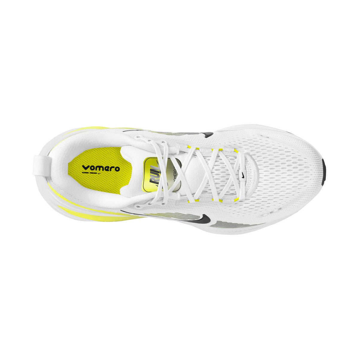 NIKE Vomero 18 (Men's) WHITE/BLACK-LEMON VENOM-DARK GREY