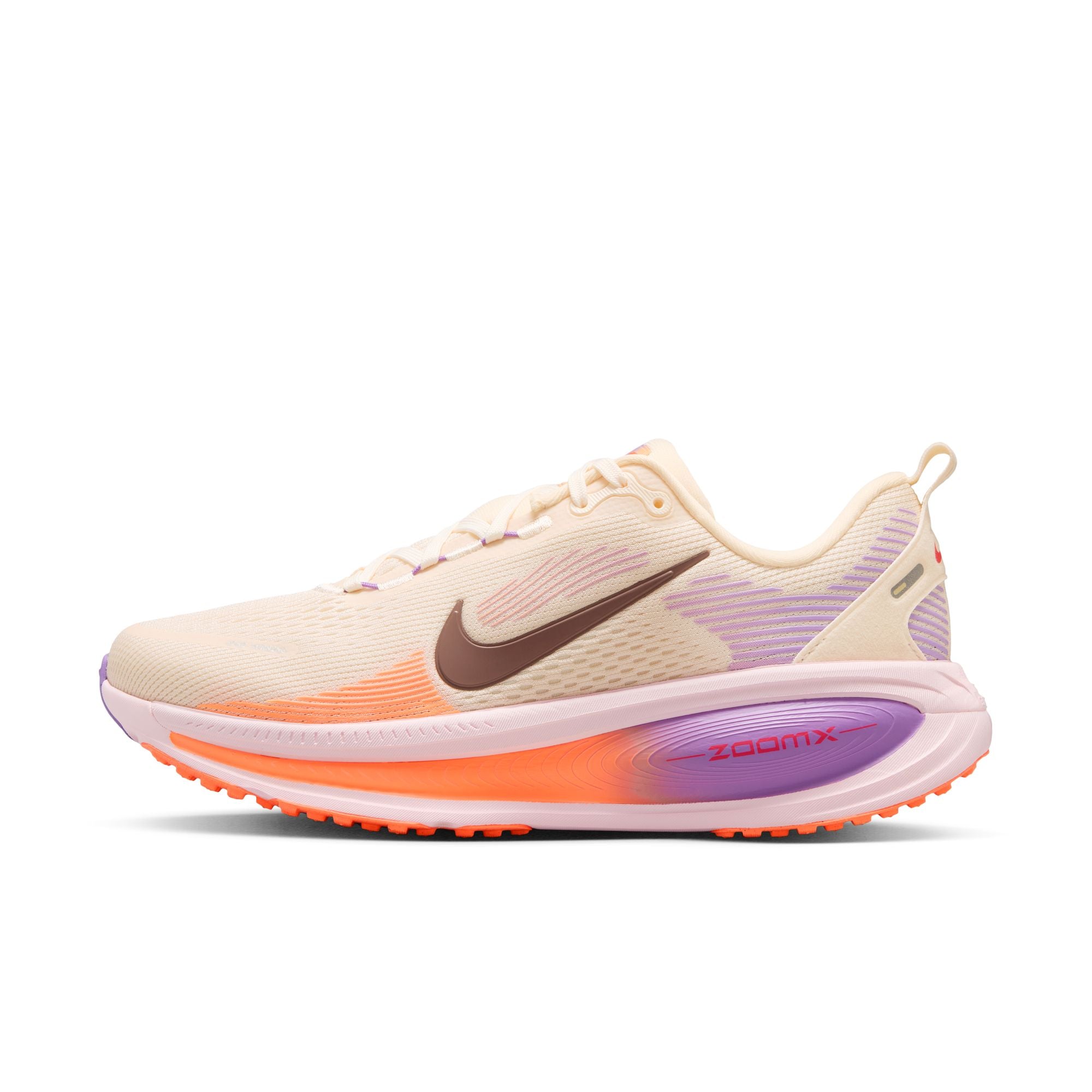 NIKE Vomero 18 (Women's) CHALK/TATTOO-PINK FOAM-BRT VIOLET-ORANGE PULSE-SAIL