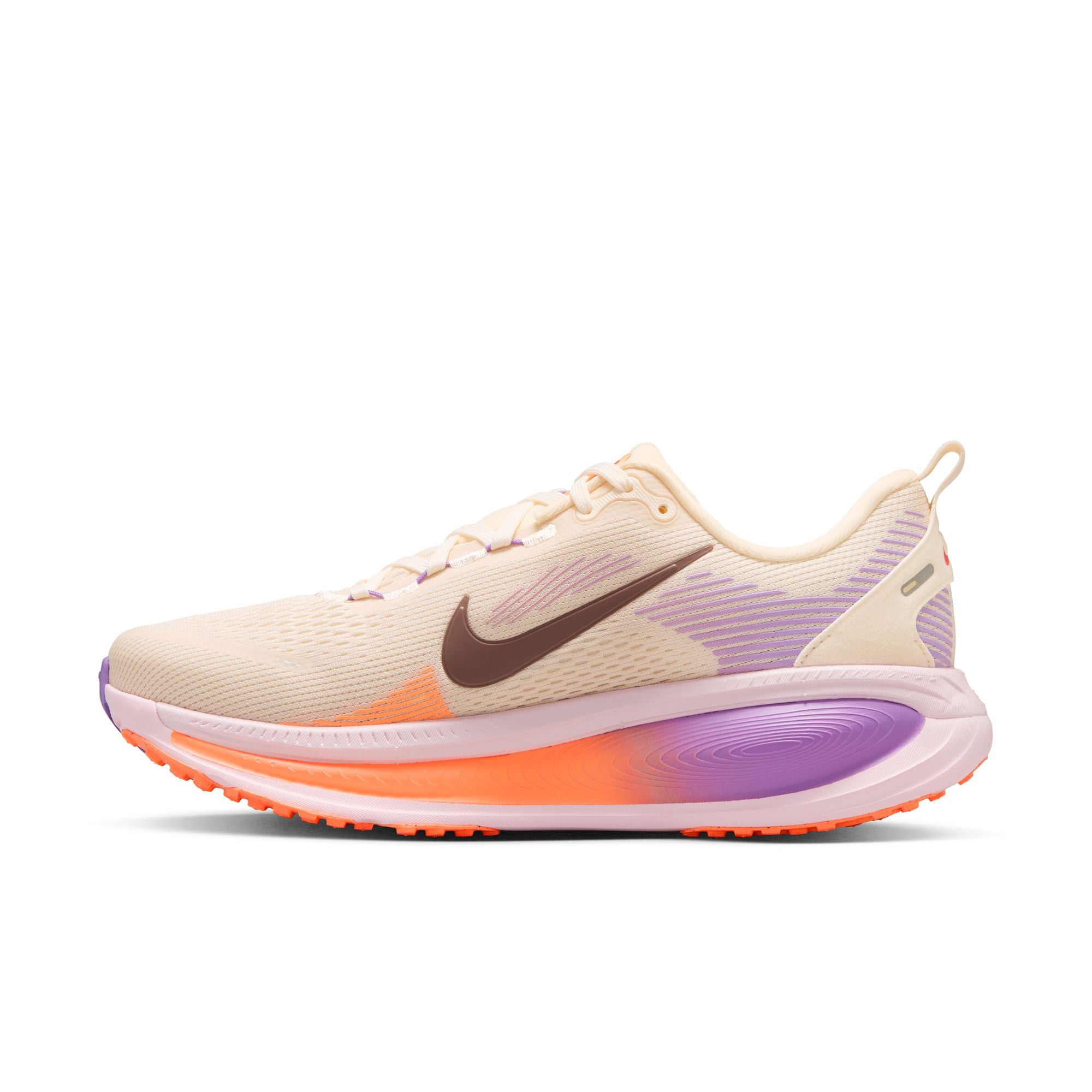 NIKE Vomero 18 (Women's) CHALK/TATTOO-PINK FOAM-BRT VIOLET-ORANGE PULSE-SAIL
