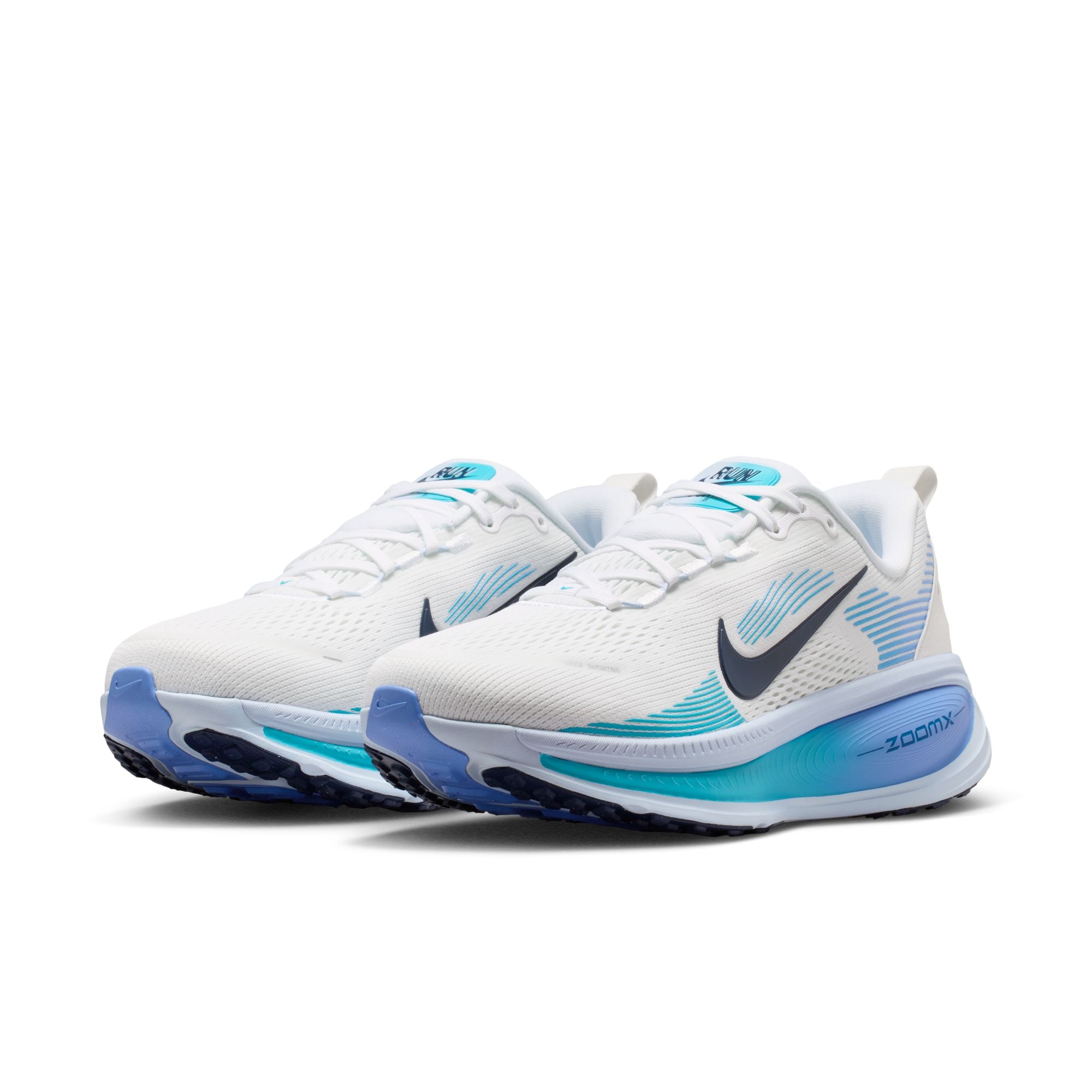 NIKE Vomero 18 (Women's) WHITE/MIDNIGHT NAVY-BLUE FURY-ROYAL PULSE-HYDROGEN BLUE-BARELY GREEN