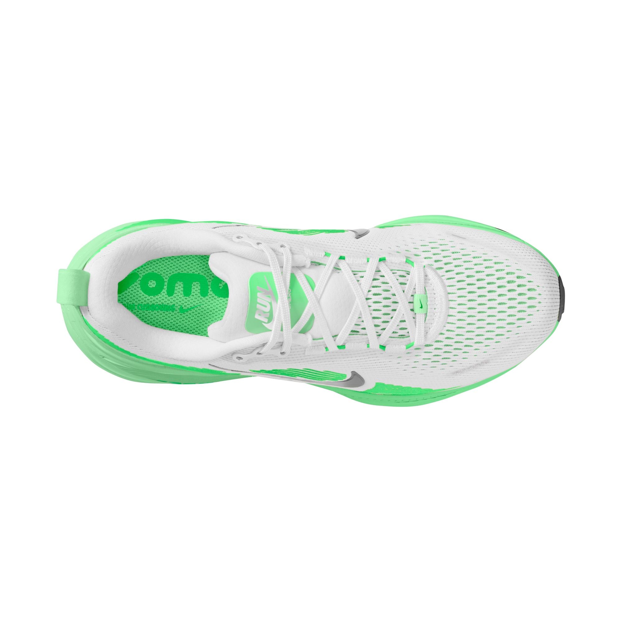NIKE Vomero 18 (Women's) WHITE/MTLC SILVER-ILLUSION GREEN-COURT GREEN-GREEN SPARK-CUCUMBER CALM