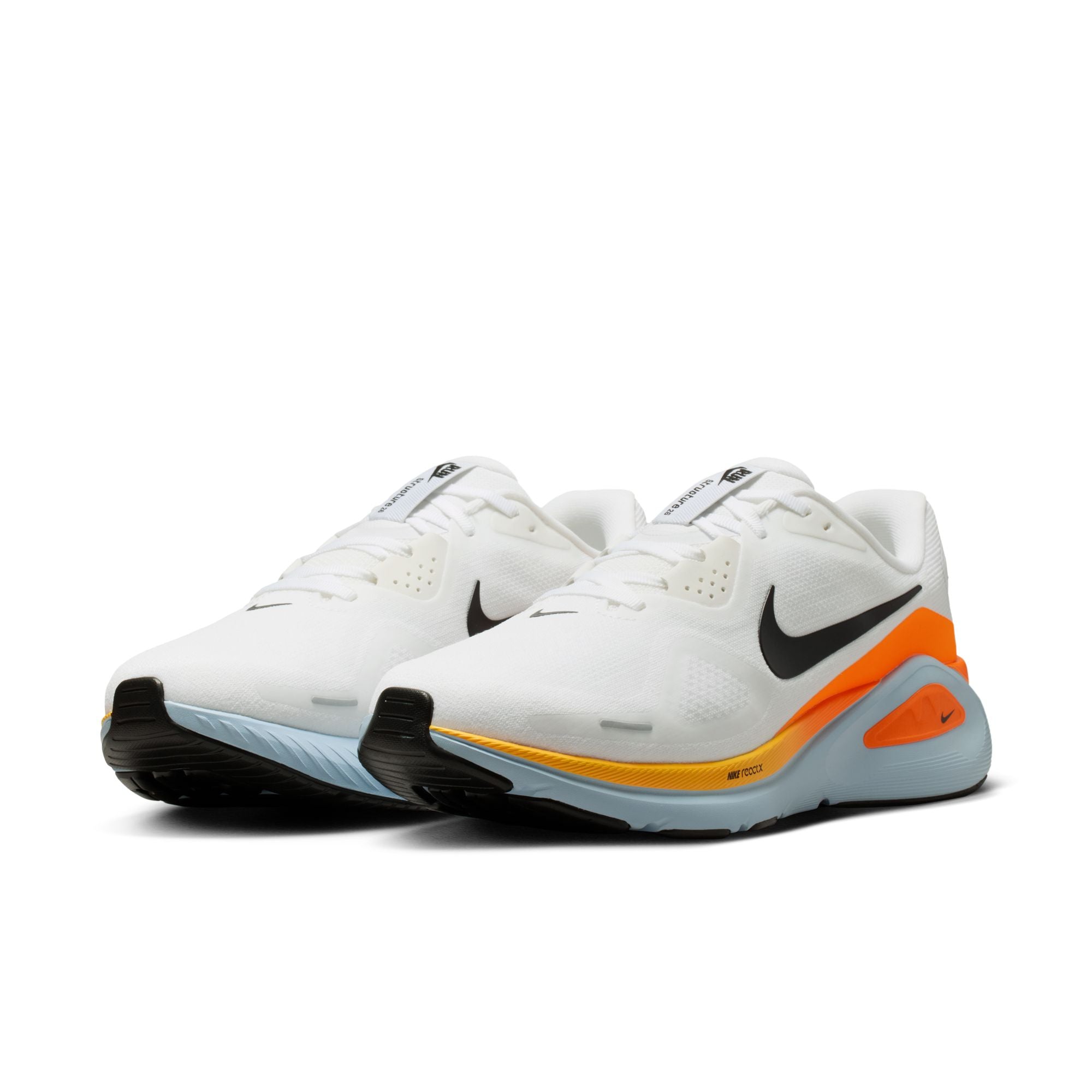 NIKE Structure 26 WIDE (Men's) WHITE/BLACK-HYDROGEN BLUE-TOTAL ORANGE-LASER ORANGE