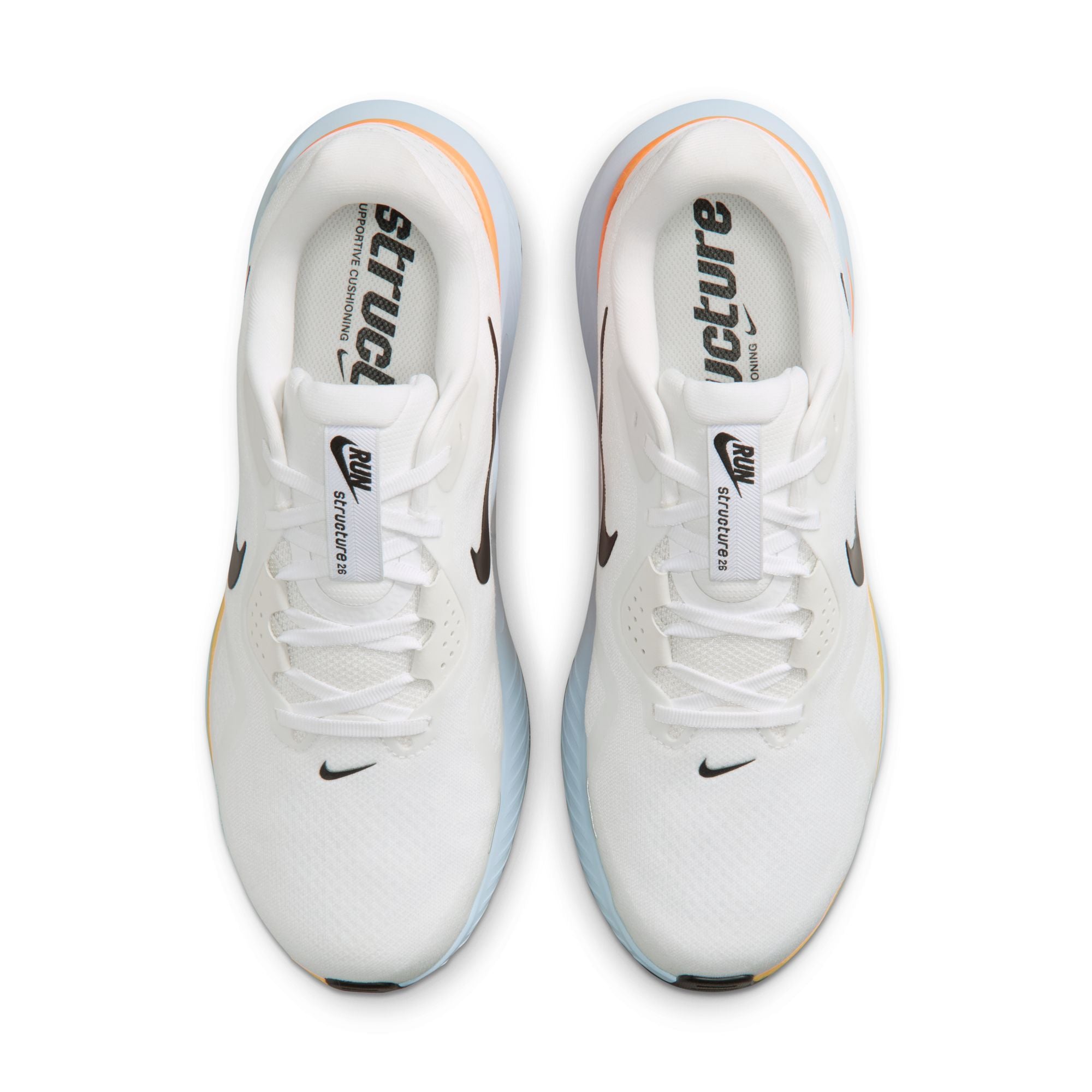 NIKE Structure 26 WIDE (Men's) WHITE/BLACK-HYDROGEN BLUE-TOTAL ORANGE-LASER ORANGE
