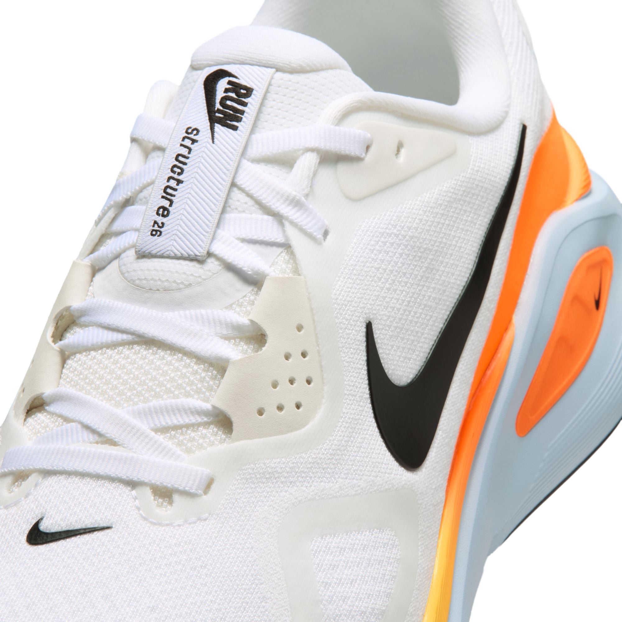 NIKE Structure 26 WIDE (Men's) WHITE/BLACK-HYDROGEN BLUE-TOTAL ORANGE-LASER ORANGE