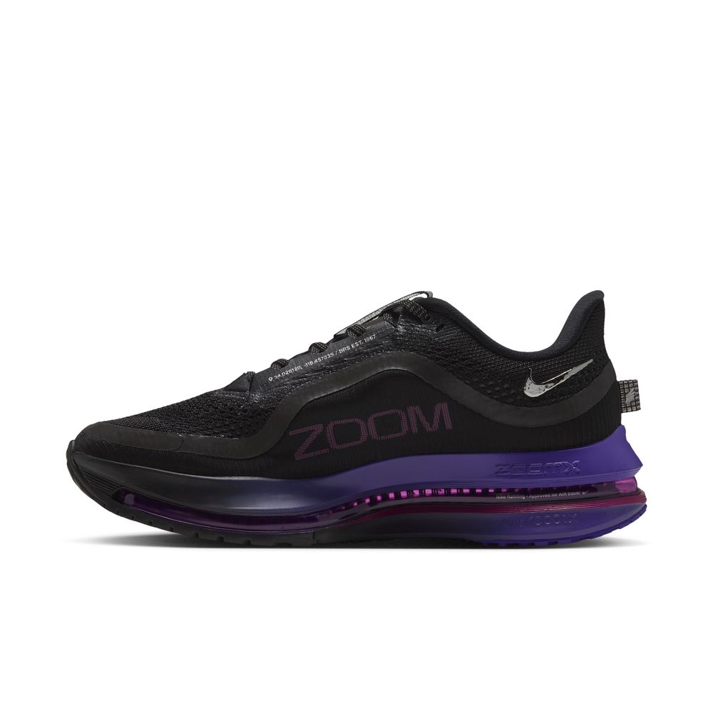 NIKE Pegasus Premium (Women's) BLACK/METALLIC SILVER-DARK CONCORD