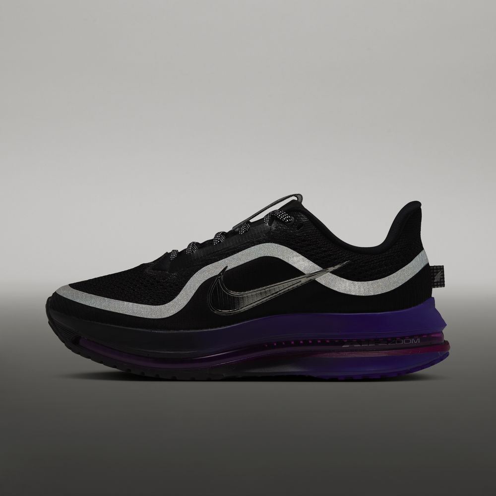 NIKE Pegasus Premium (Women's) BLACK/METALLIC SILVER-DARK CONCORD