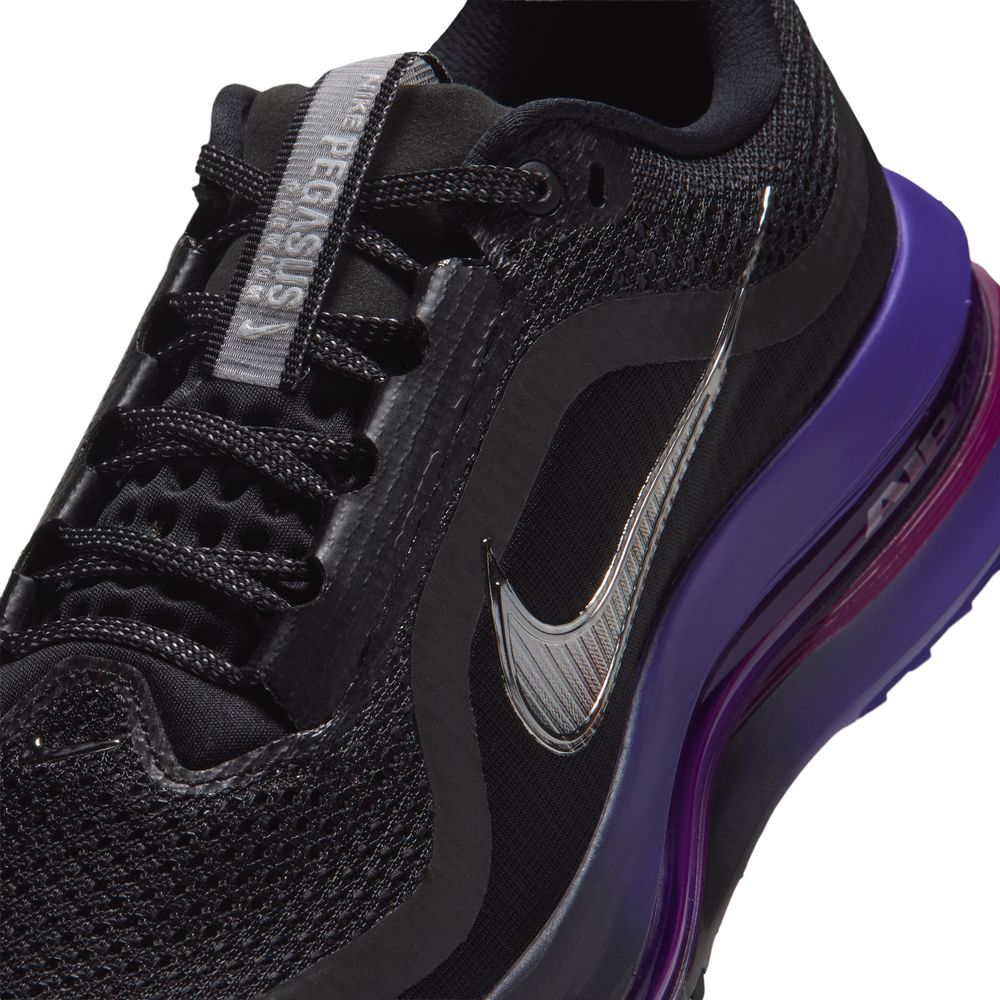 NIKE Pegasus Premium (Women's) BLACK/METALLIC SILVER-DARK CONCORD