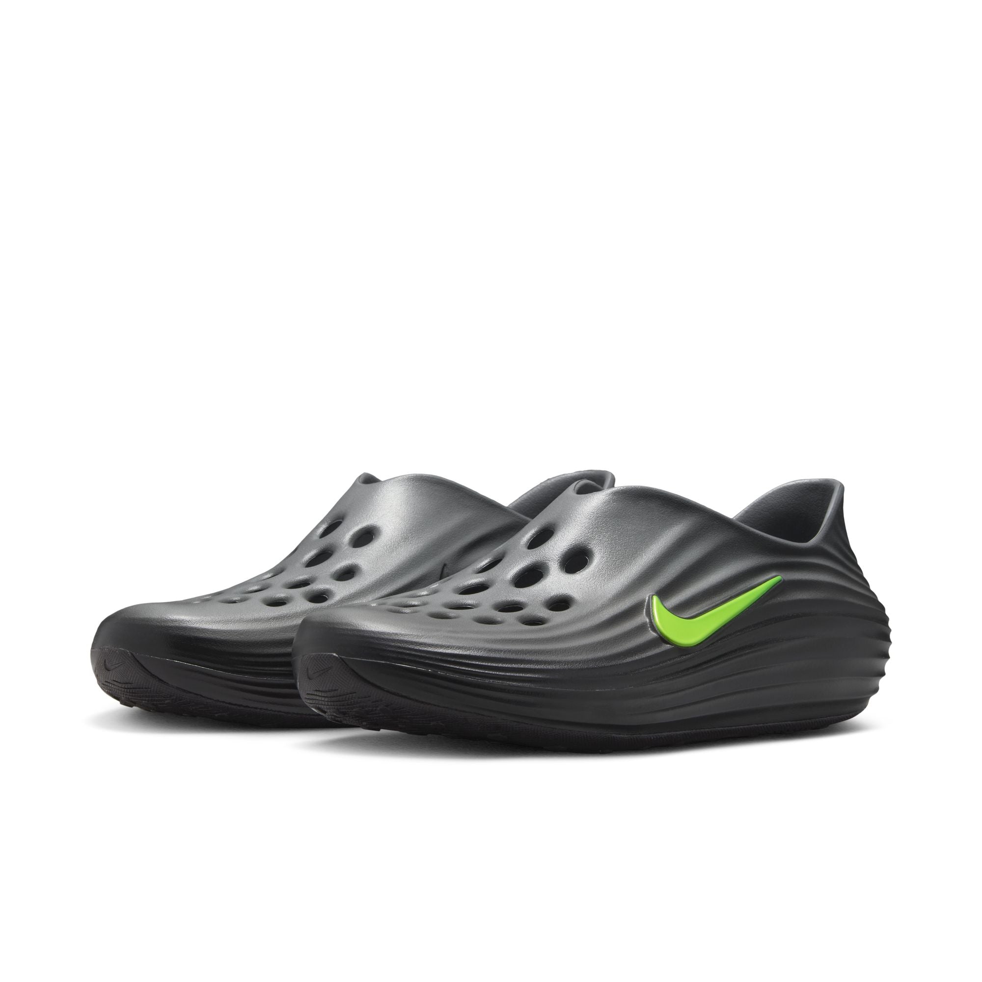 NIKE ReactX Rejuven8 SLIDE (Men's) BLACK/VOLT-COOL GREY