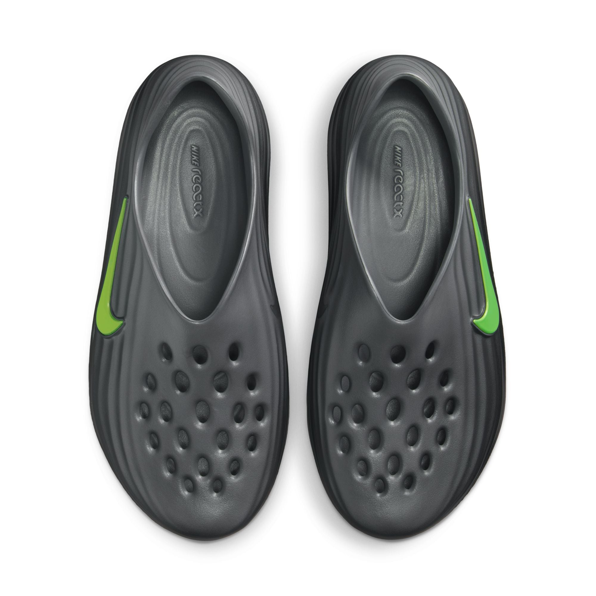 NIKE ReactX Rejuven8 SLIDE (Men's) BLACK/VOLT-COOL GREY