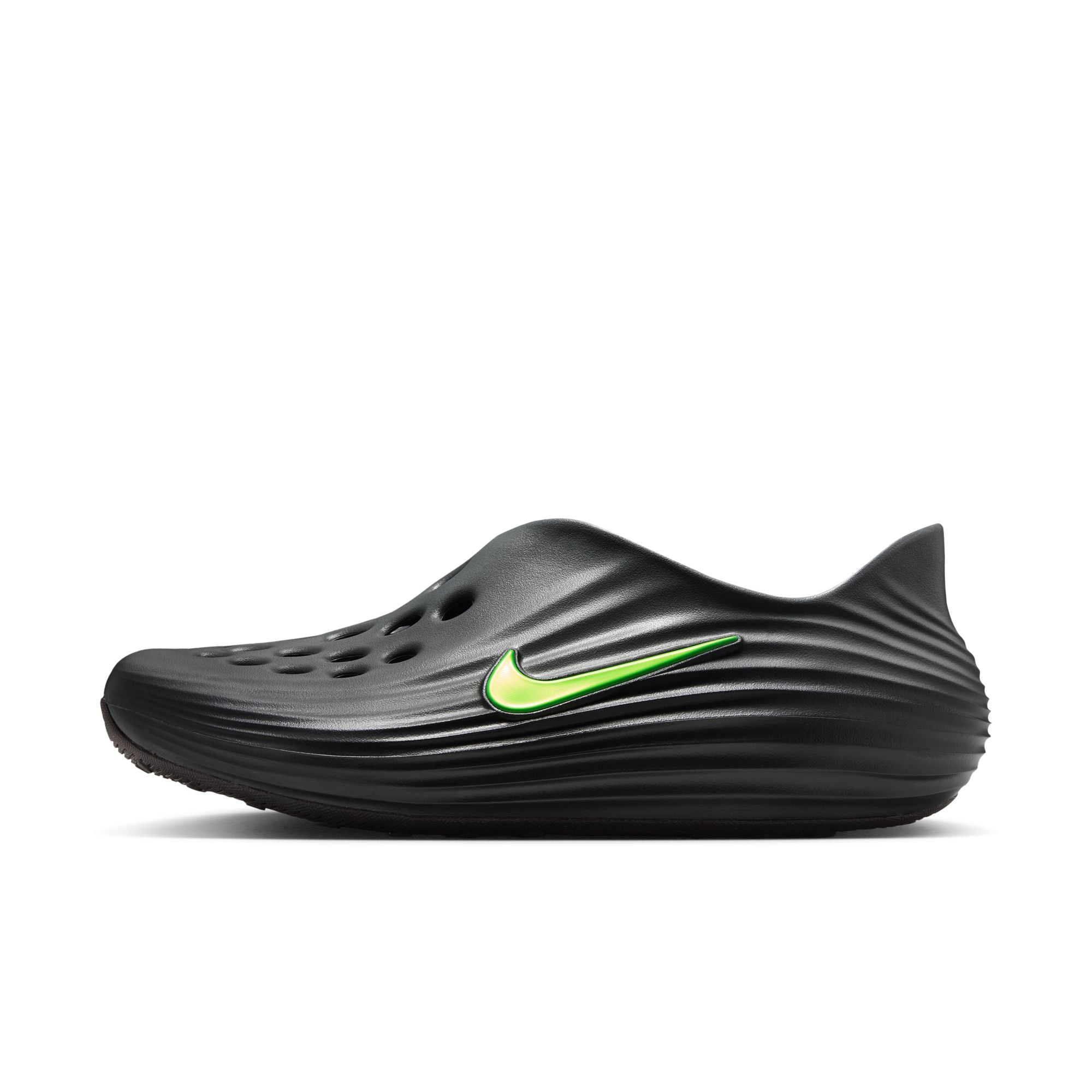 NIKE ReactX Rejuven8 SLIDE (Men's) BLACK/VOLT-COOL GREY