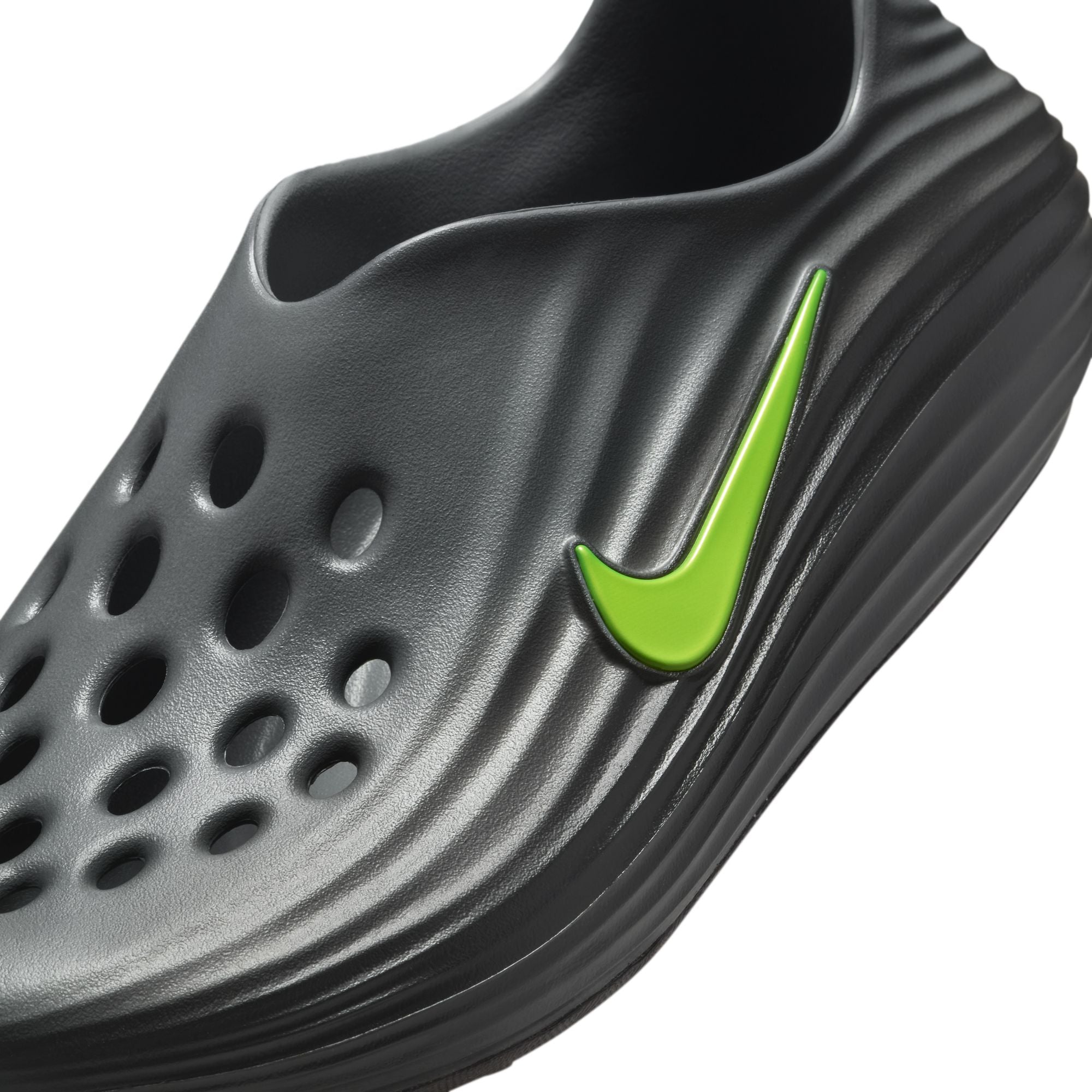 NIKE ReactX Rejuven8 SLIDE (Men's) BLACK/VOLT-COOL GREY