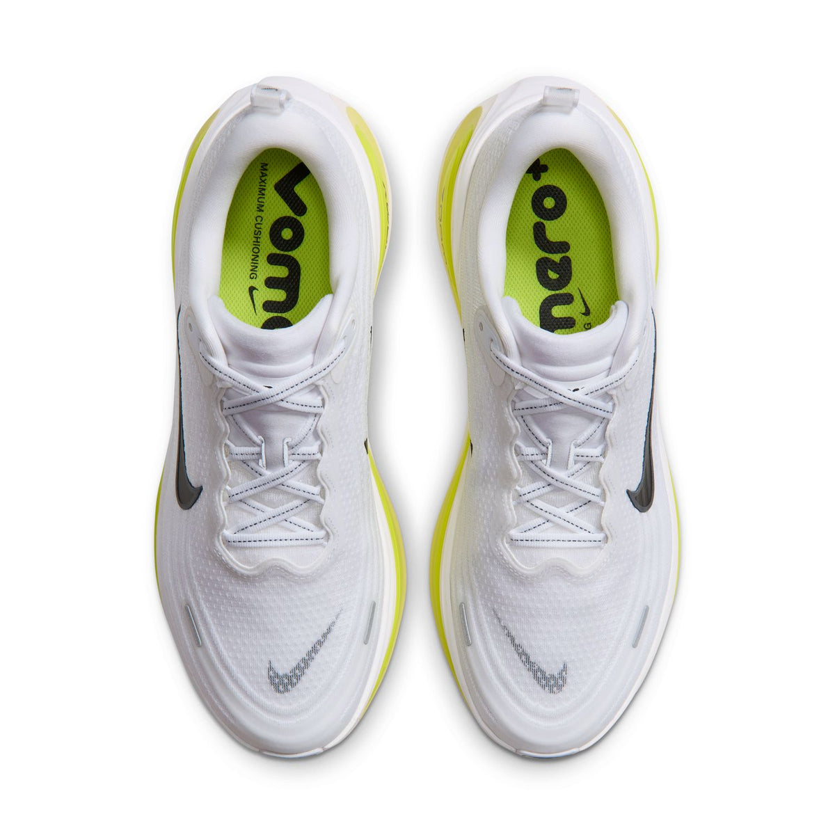 NIKE Vomero Plus (Men's) WHITE/BLACK-LEMON VENOM-ELECTRIC YELLOW