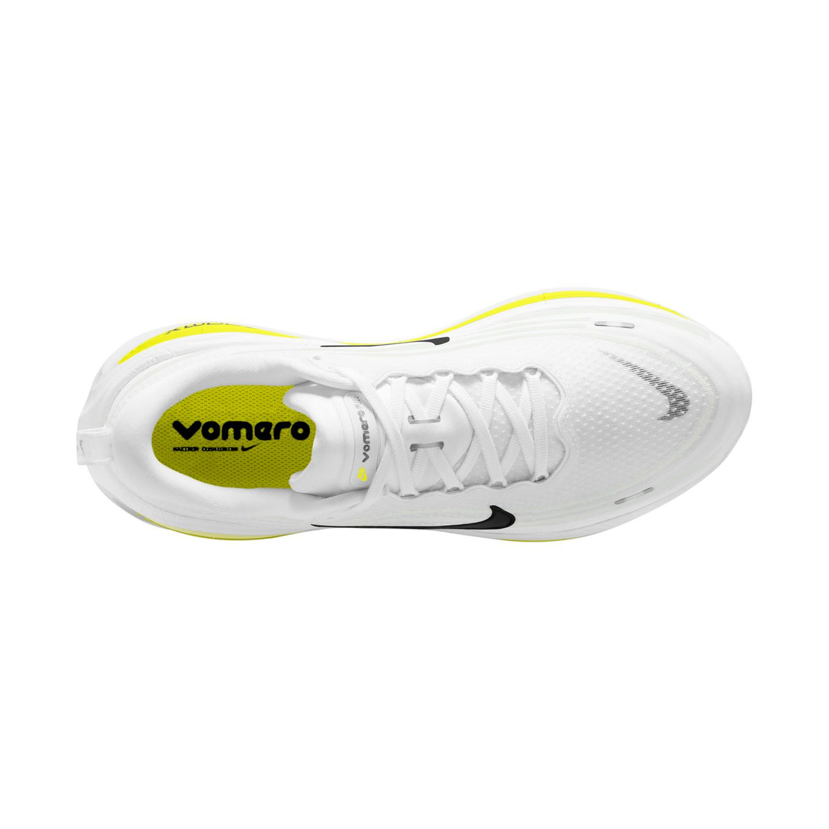 NIKE Vomero Plus (Men's) WHITE/BLACK-LEMON VENOM-ELECTRIC YELLOW