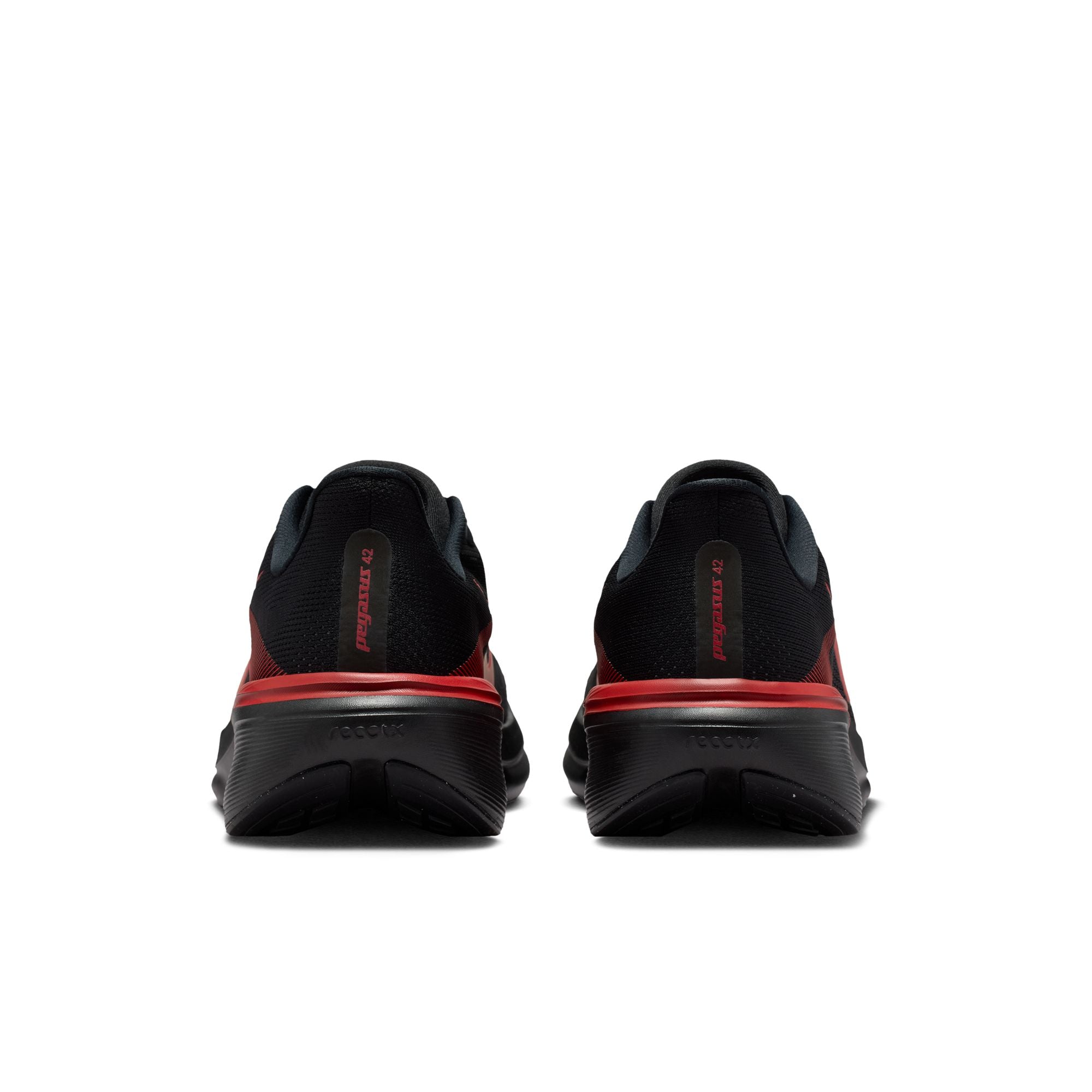 NIKE Pegasus 42 (Men's) BLACK/BRT CRIMSON-UNIV RED-WOLF GREY