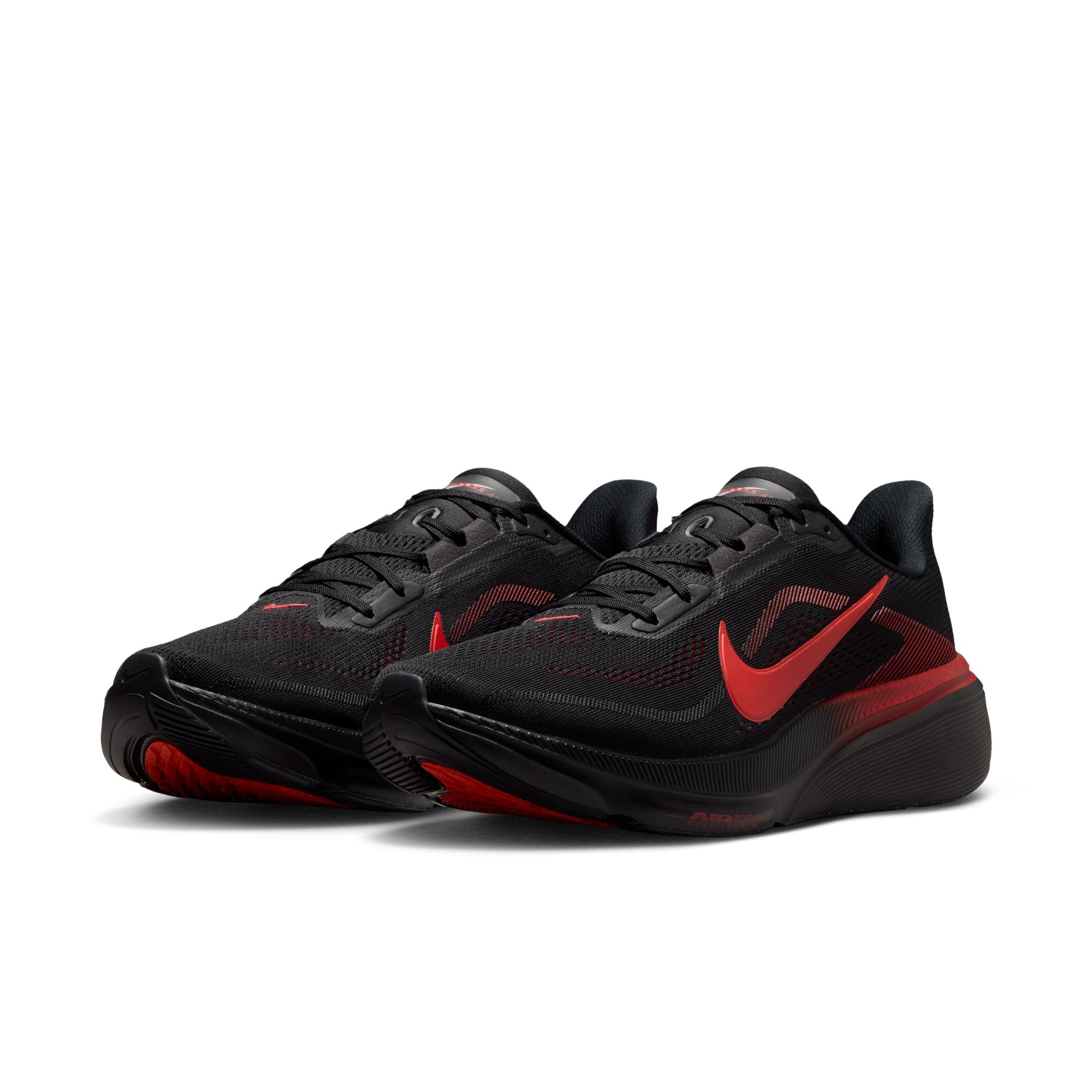 NIKE Pegasus 42 (Men's) BLACK/BRT CRIMSON-UNIV RED-WOLF GREY