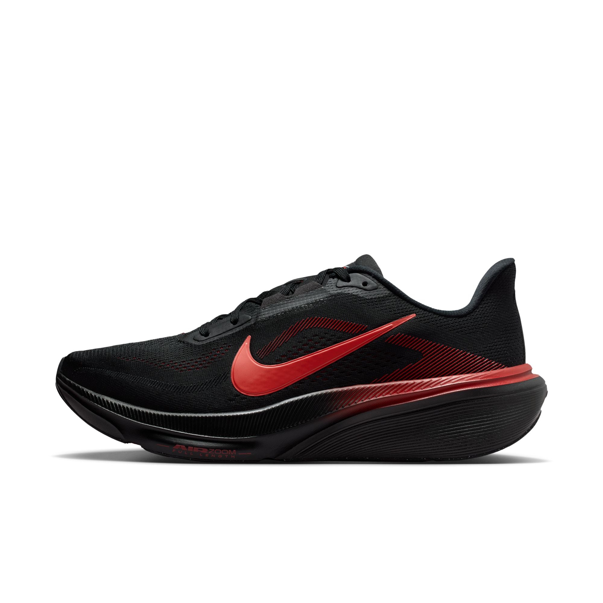NIKE Pegasus 42 (Men's) BLACK/BRT CRIMSON-UNIV RED-WOLF GREY