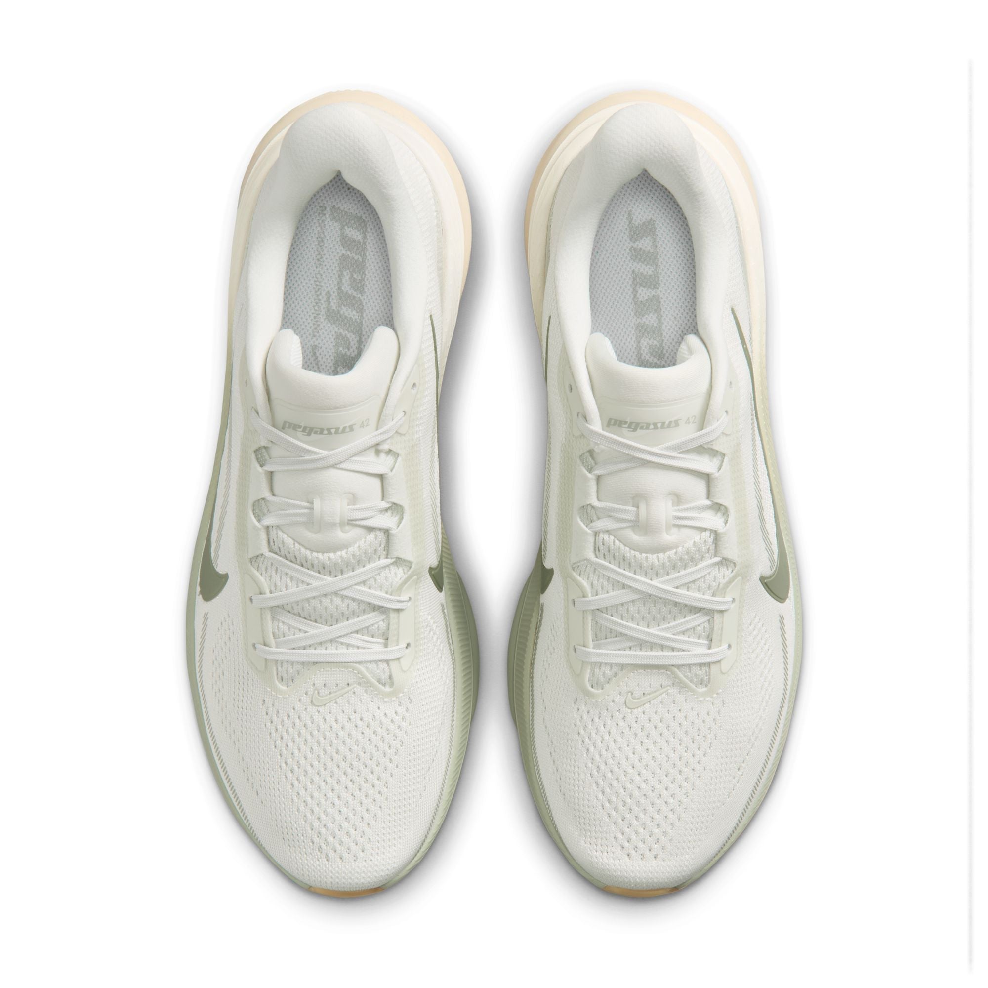 NIKE Pegasus 42 (Men's) SPRUCE AURA/JADE HORIZON-PALE IVORY-SANDDRIFT-GUM LT BROWN