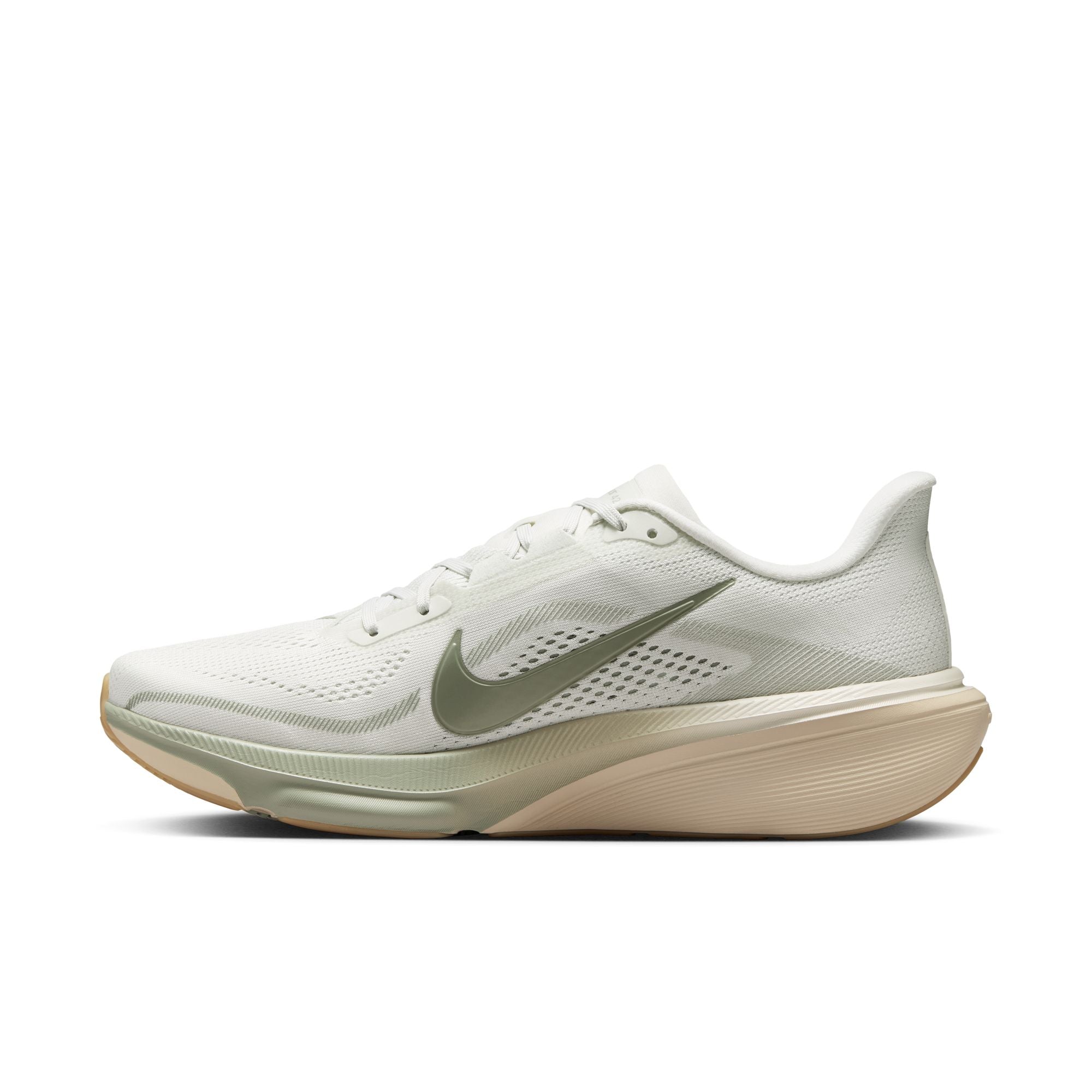 NIKE Pegasus 42 (Men's) SPRUCE AURA/JADE HORIZON-PALE IVORY-SANDDRIFT-GUM LT BROWN