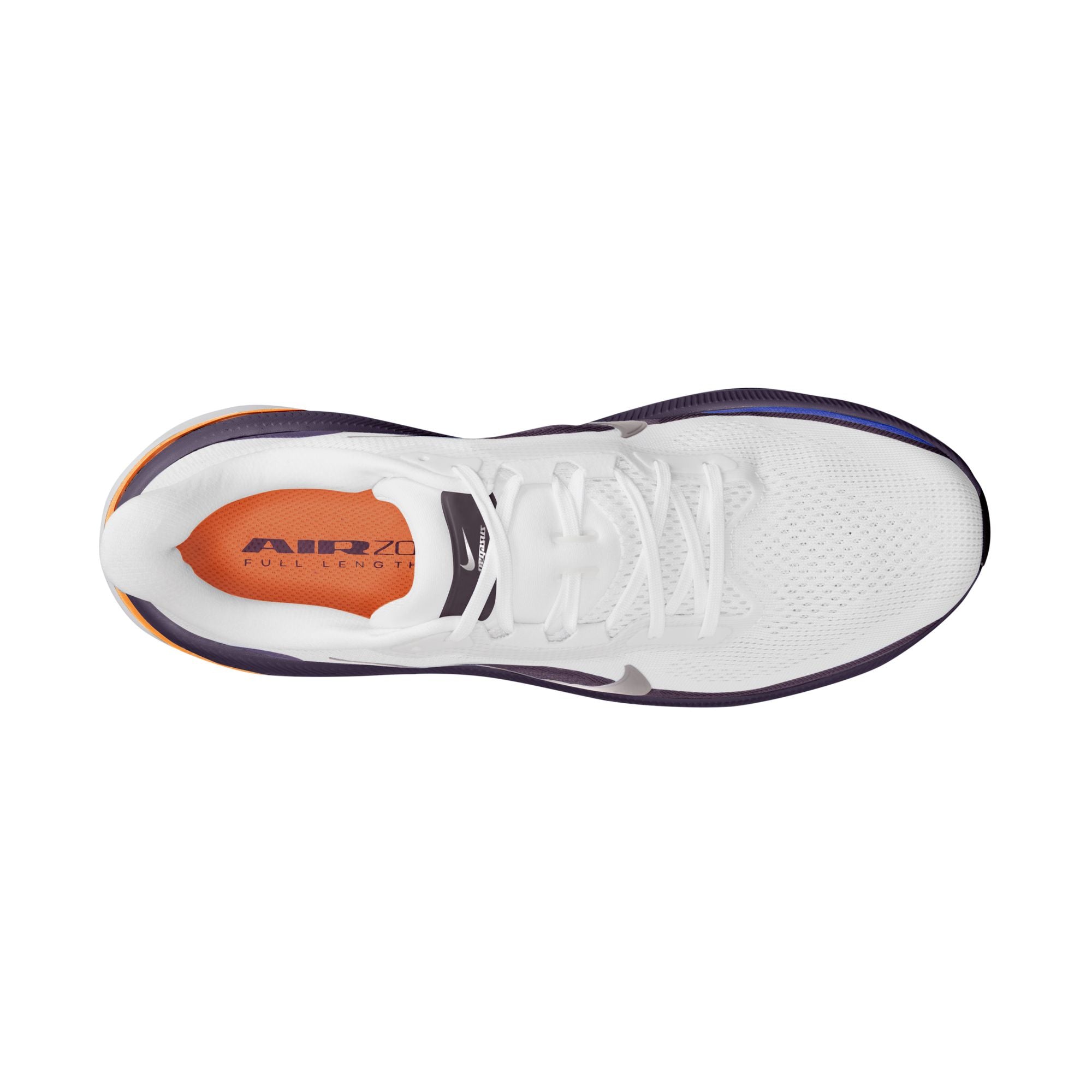 NIKE Pegasus 42 (Men's) WHITE/MTLC SILVER-LAPIS-TOTAL ORANGE-LASER ORANGE-OFF NOIR