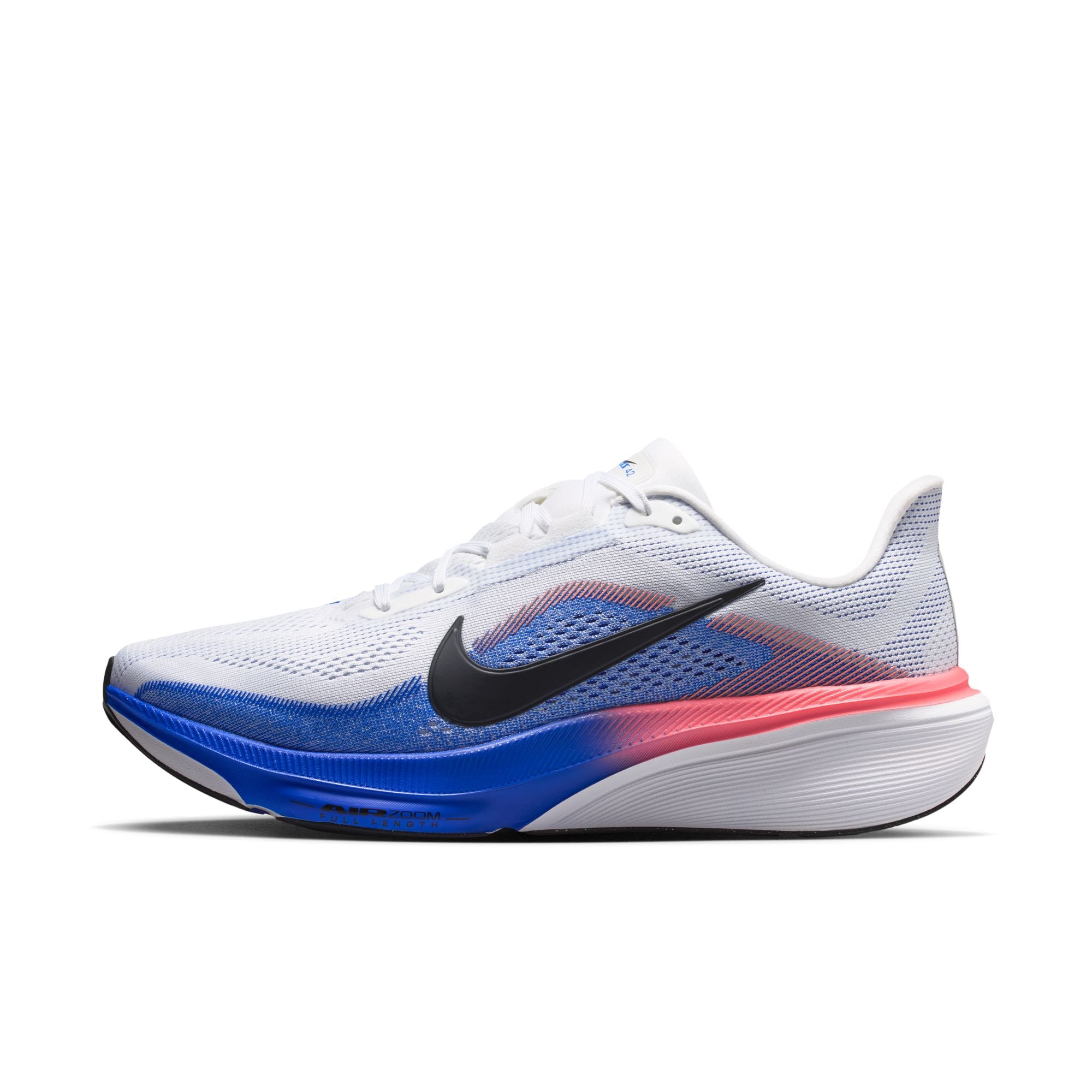 NIKE Pegasus 42 (Men's) WHITE/BLACK-RACER BLUE-ATOMIC PINK