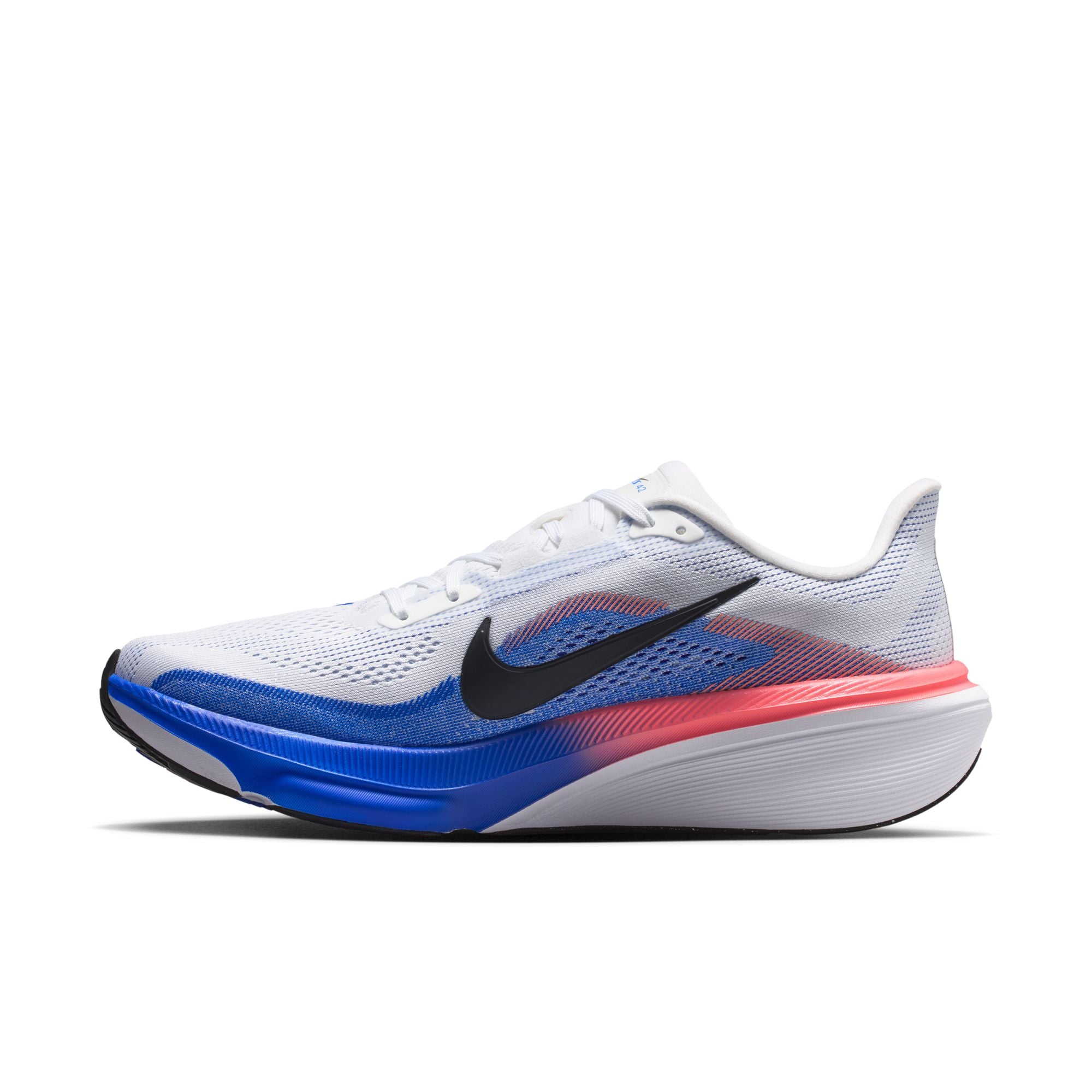 NIKE Pegasus 42 (Men's) WHITE/BLACK-RACER BLUE-ATOMIC PINK