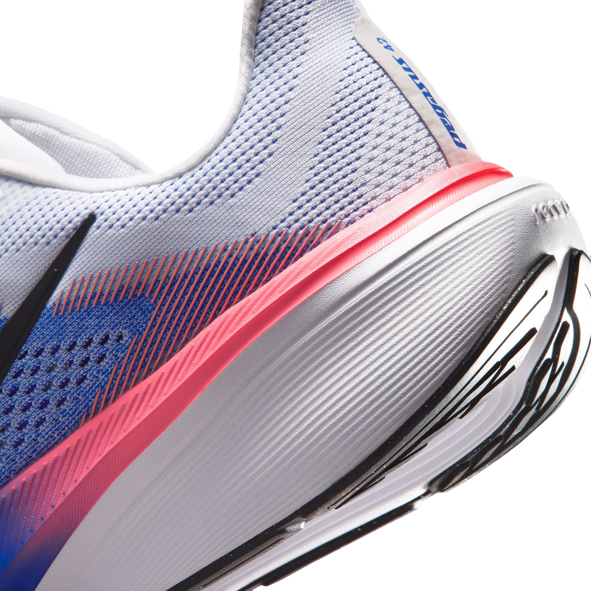 NIKE Pegasus 42 (Men's) WHITE/BLACK-RACER BLUE-ATOMIC PINK