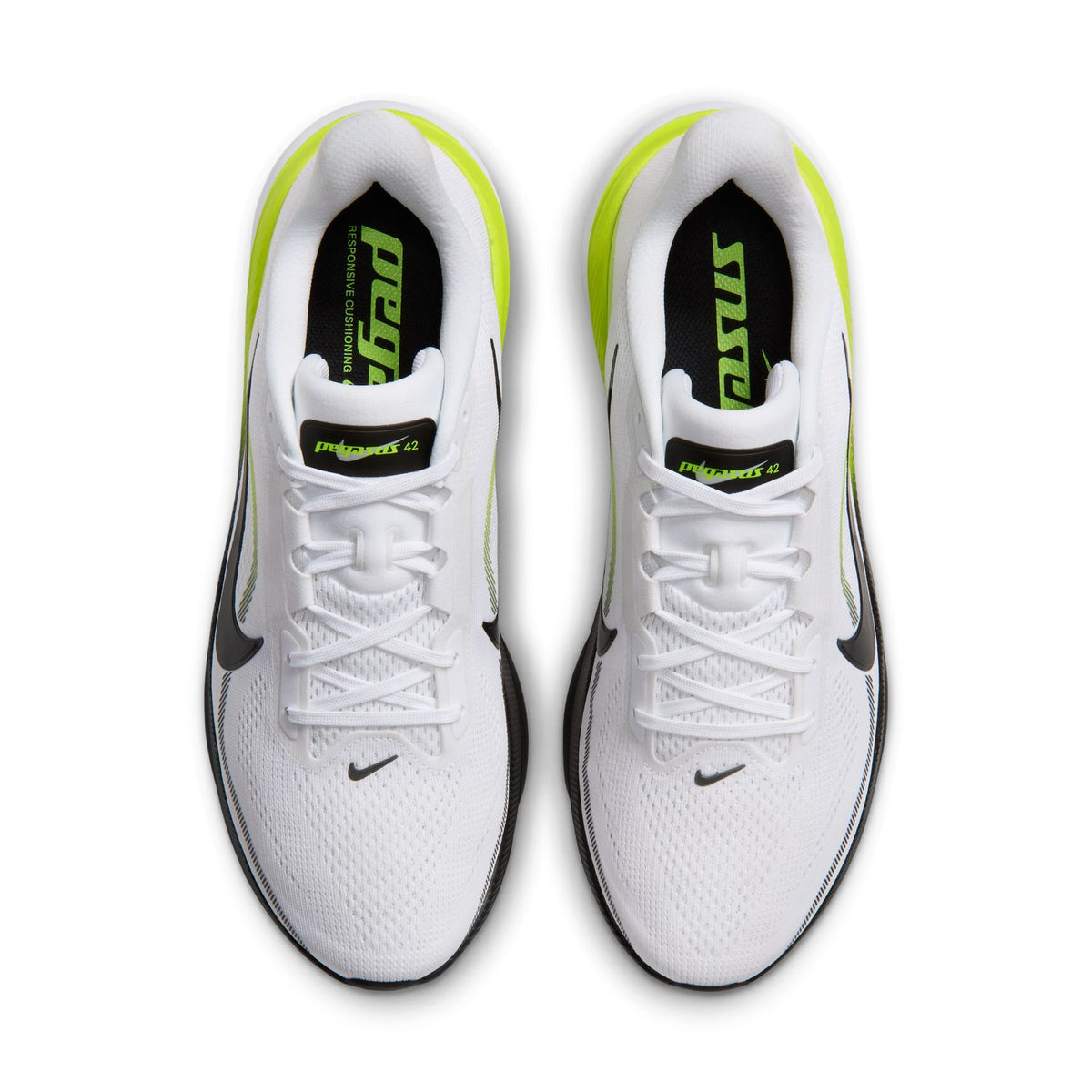 NIKE Pegasus 42 (Men's) WHITE/BLACK-LEMON VENOM-WHITE