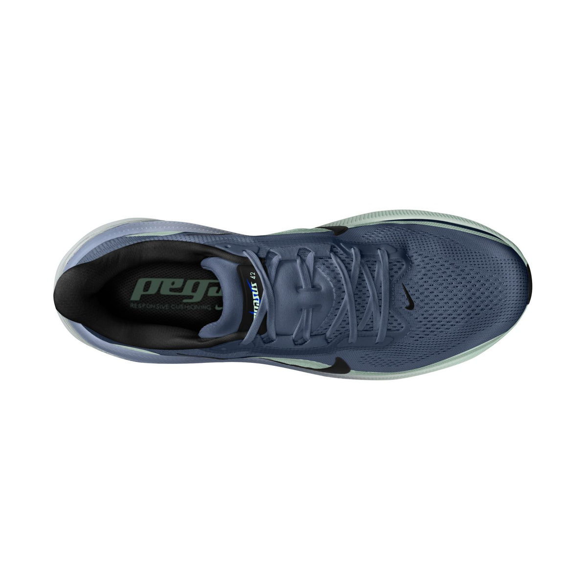 NIKE Pegasus 42 (Men's) DARK SLATE/BLACK-GREY MIST-RACER BLUE