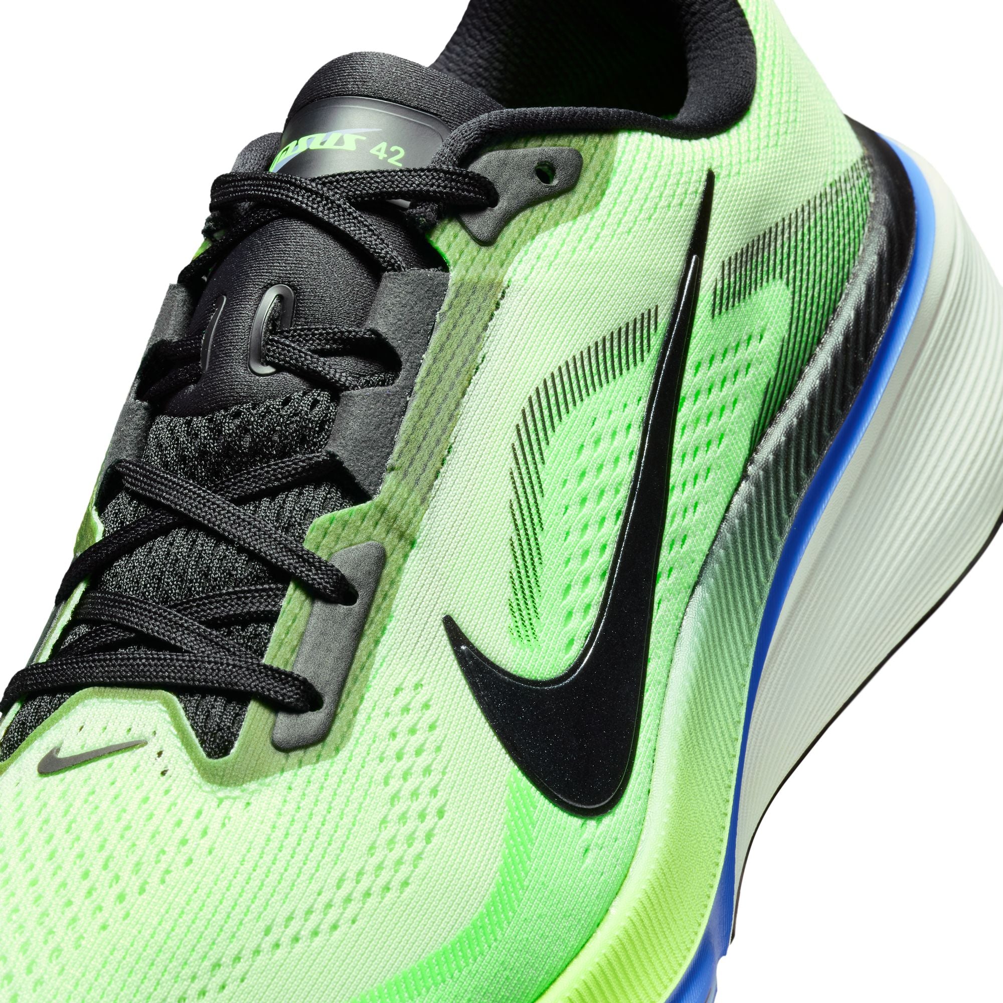 NIKE Pegasus 42 (Men's) VOLT TINT/BLACK SPRUCE-SAPPHIRE-LIME BLAST