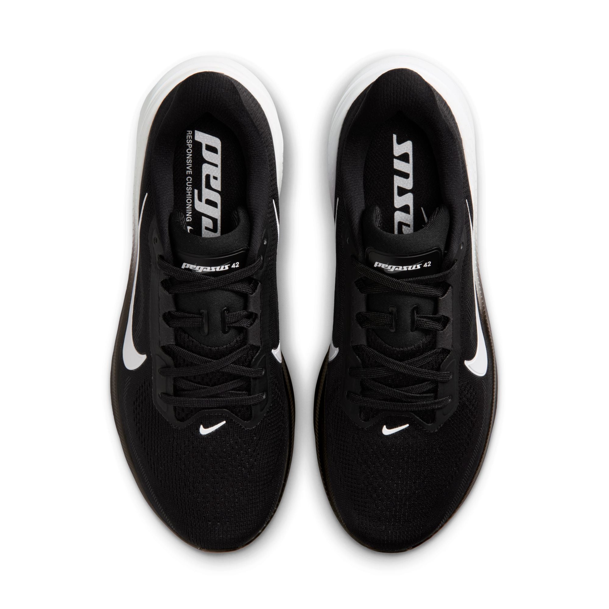 NIKE Pegasus 42 (Women's) BLACK/WHITE-IRON GREY
