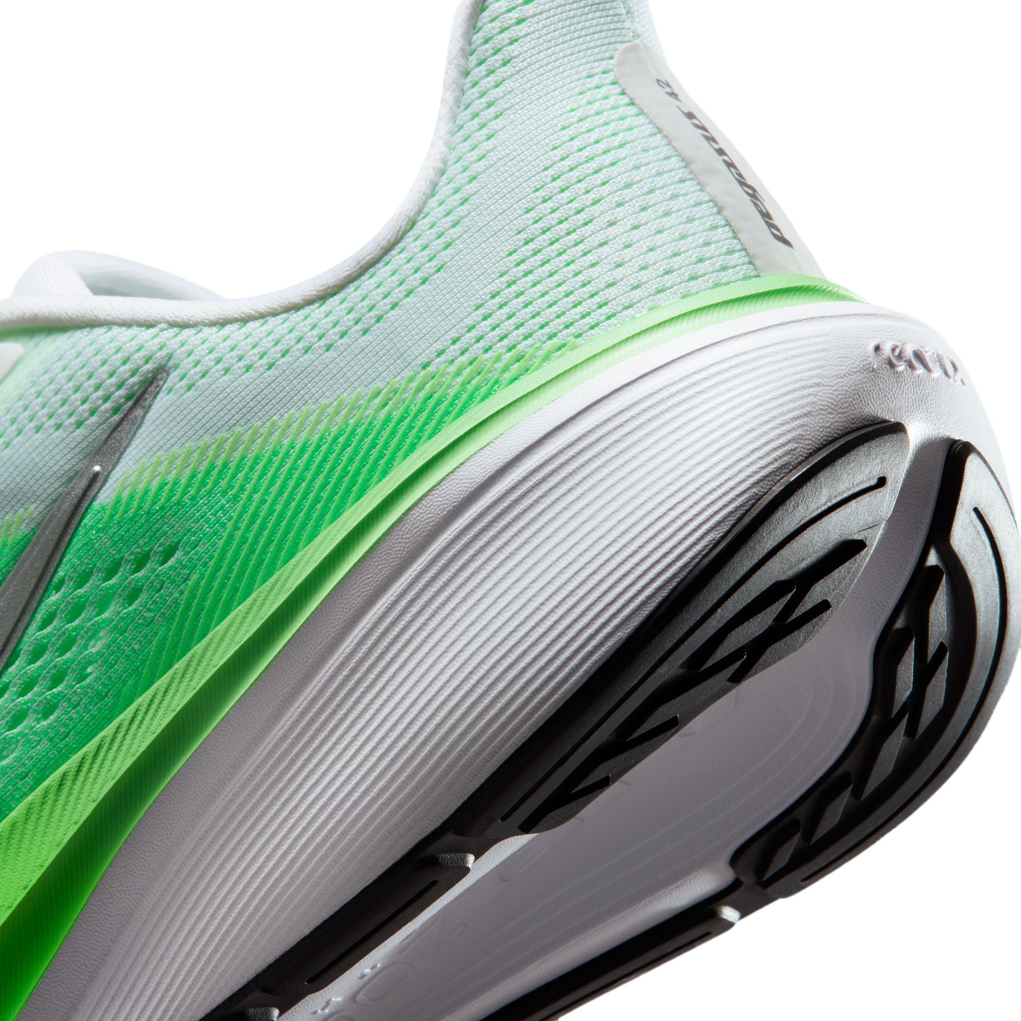 NIKE Pegasus 42 (Women's) WHITE/MTLC SILVER-GREEN STRIKE-ILLUSION