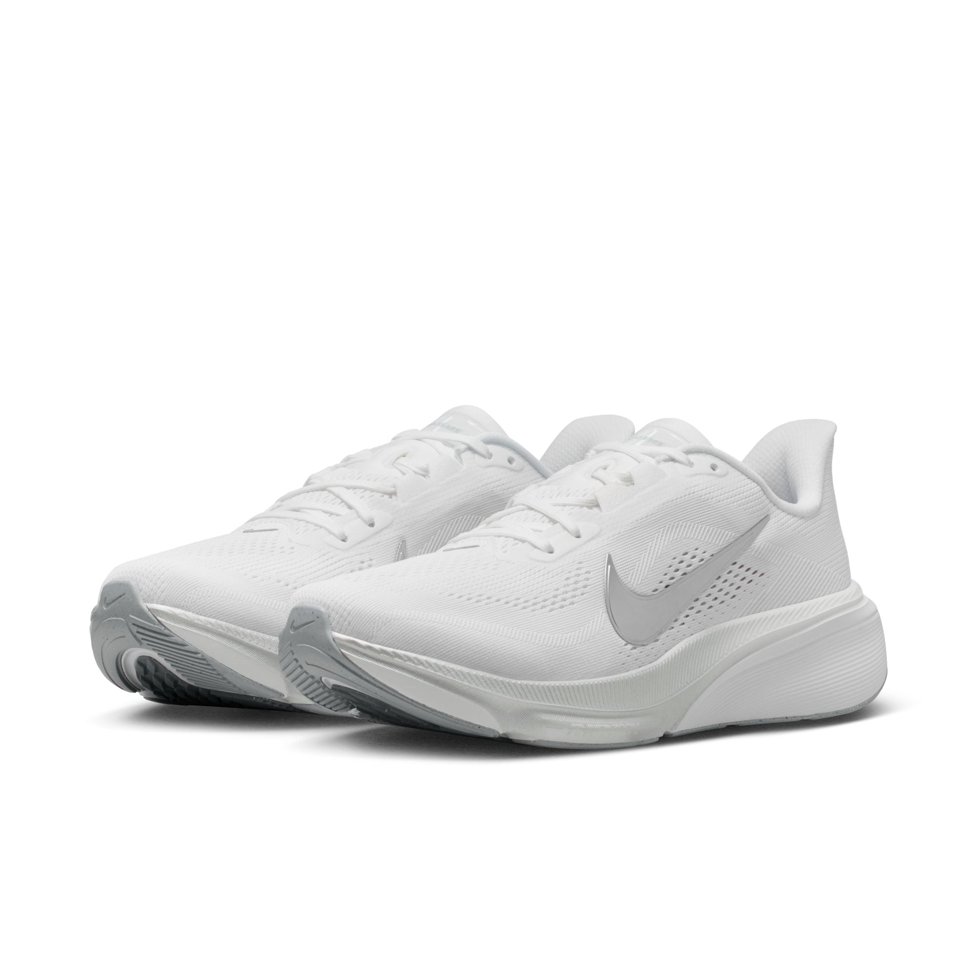 NIKE Pegasus 42 (Women's) WHITE/MTLC SILVER-WOLF GREY-COOL GREY