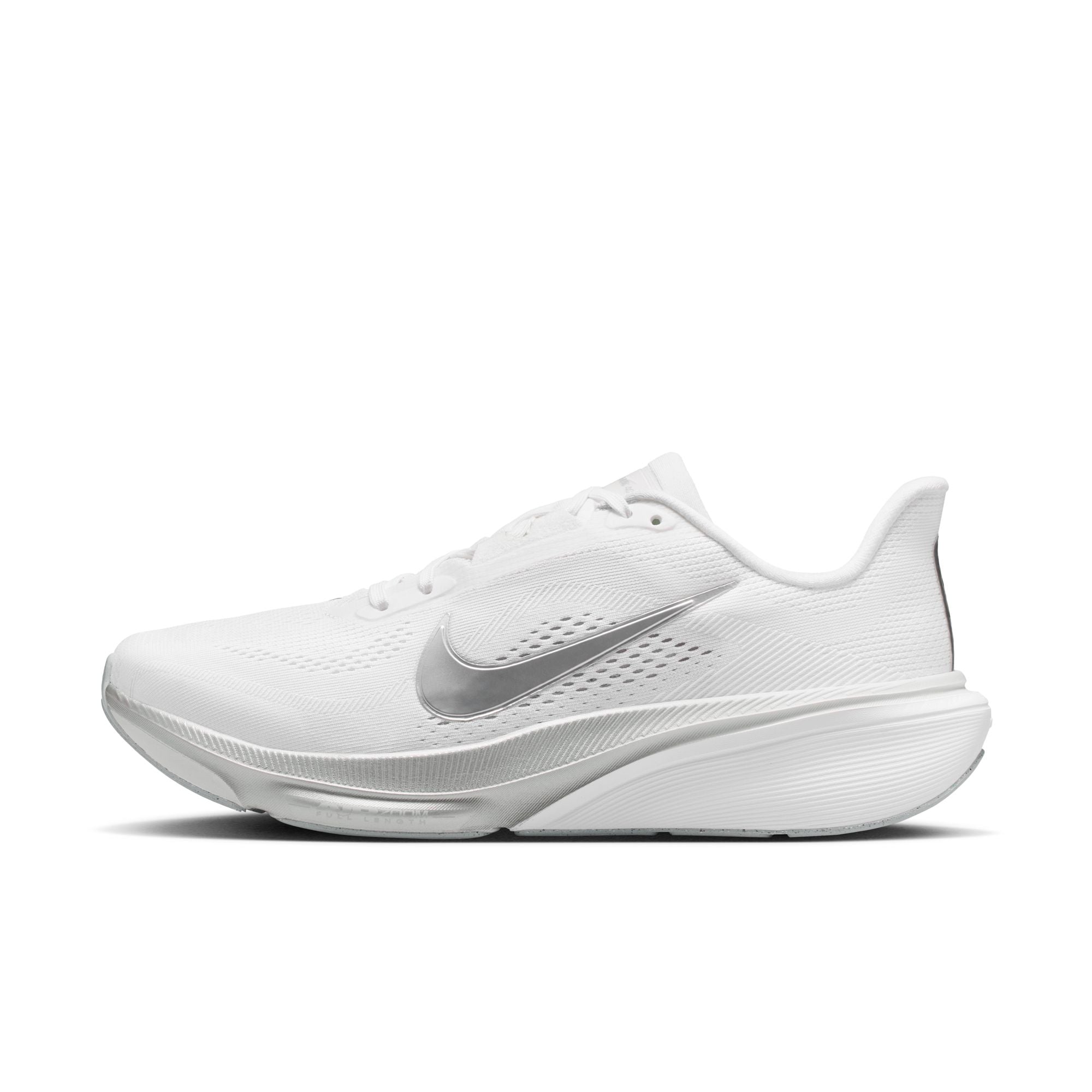 NIKE Pegasus 42 (Women's) WHITE/MTLC SILVER-WOLF GREY-COOL GREY