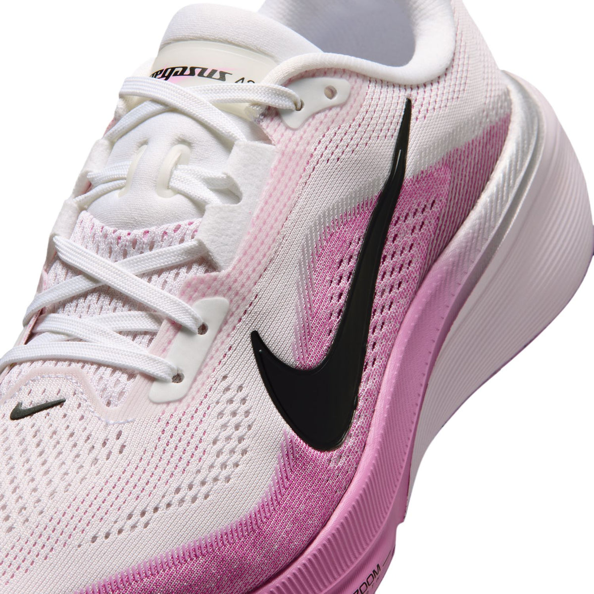 NIKE Pegasus 42 (Women's) WHITE/BLACK-LT MAGENTA-BLEACHED LILAC
