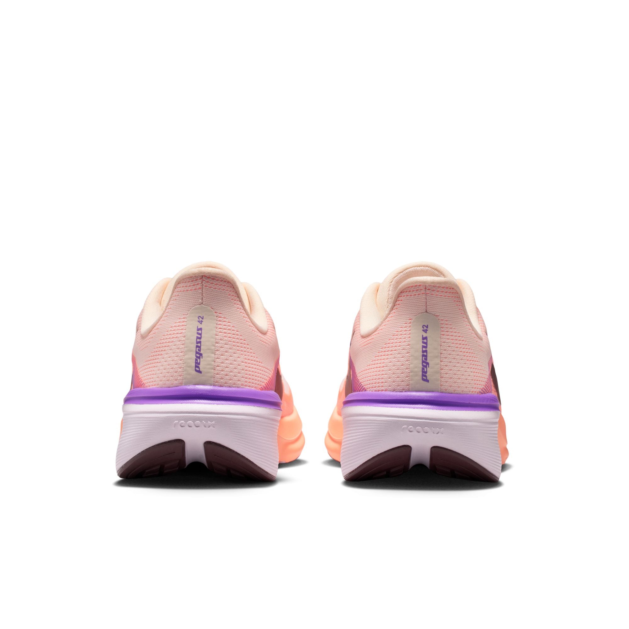 NIKE Pegasus 42 (Women's) CHALK/TATTOO-ORANGE PULSE-BRT VIOLET